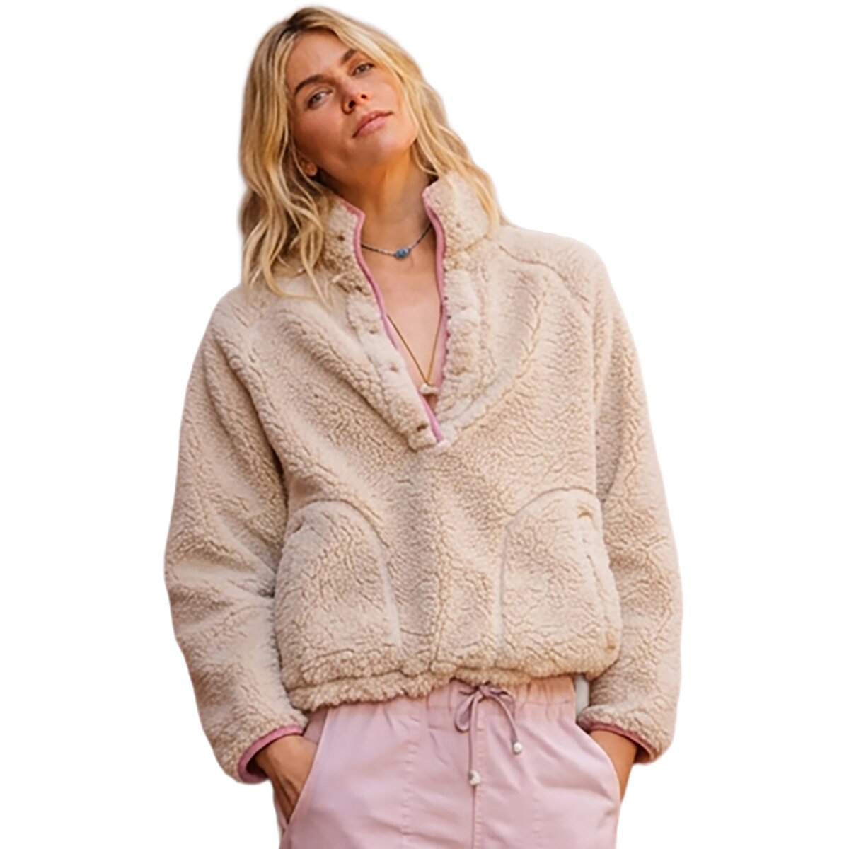 Image of Carve Designs Scout Fleece Pullover - Women's Sandstone, L