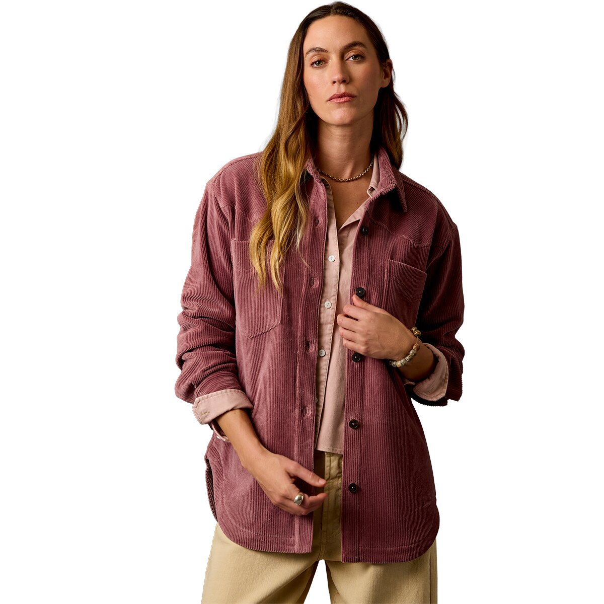Image of Carve Designs Stargazer Shacket - Women's Rose Taupe, M