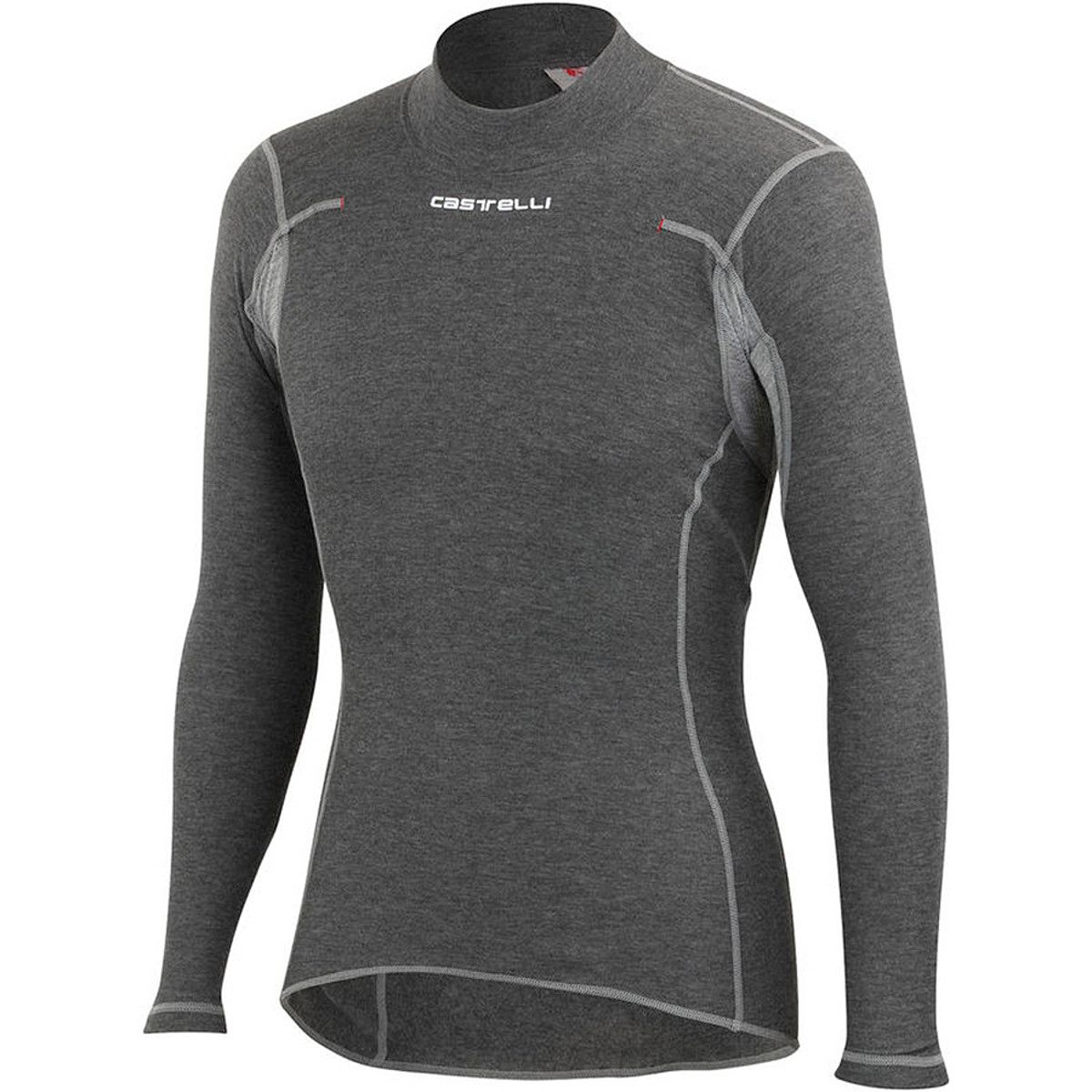 Image of Castelli Flanders Warm Long-Sleeve Baselayer - Men's Grey, S