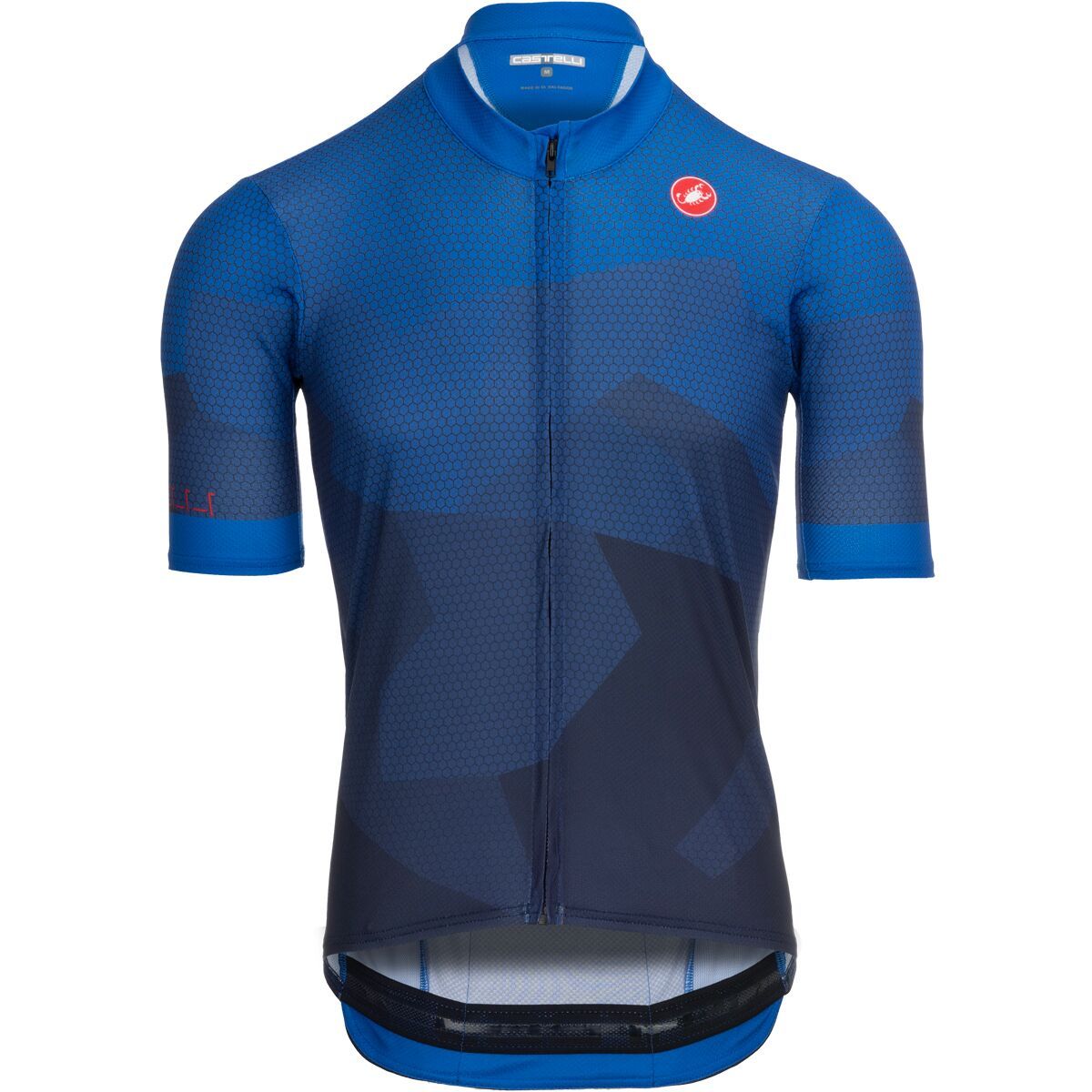 Image of Castelli Flusso Limited Edition Full-Zip Jersey - Men's Belgian Blue/Rescue Blue, M