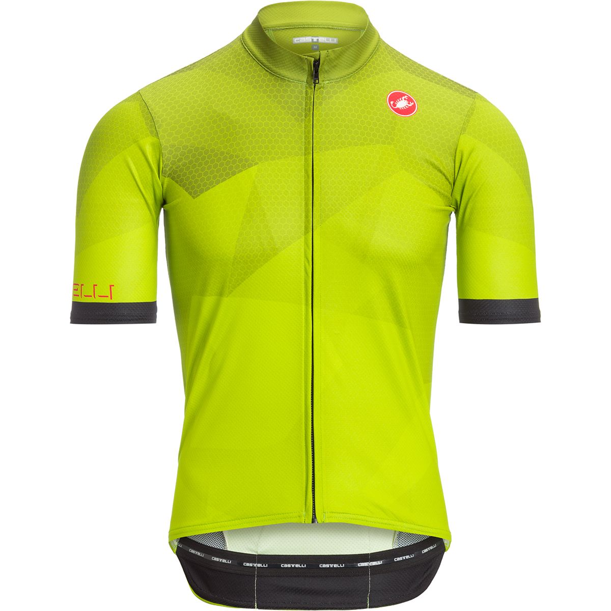 Castelli Castelli Flusso Limited Edition Full-Zip Jersey - Men's Gunmetal Gray/Fiery Red, XL