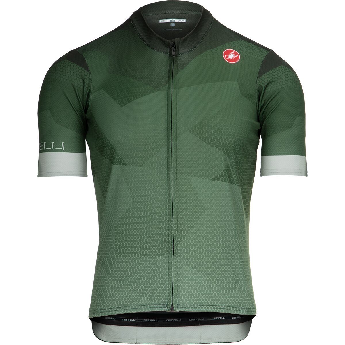 Castelli Flusso Limited Edition Full-Zip Jersey - Men's Deep Green/Desert Green, XL