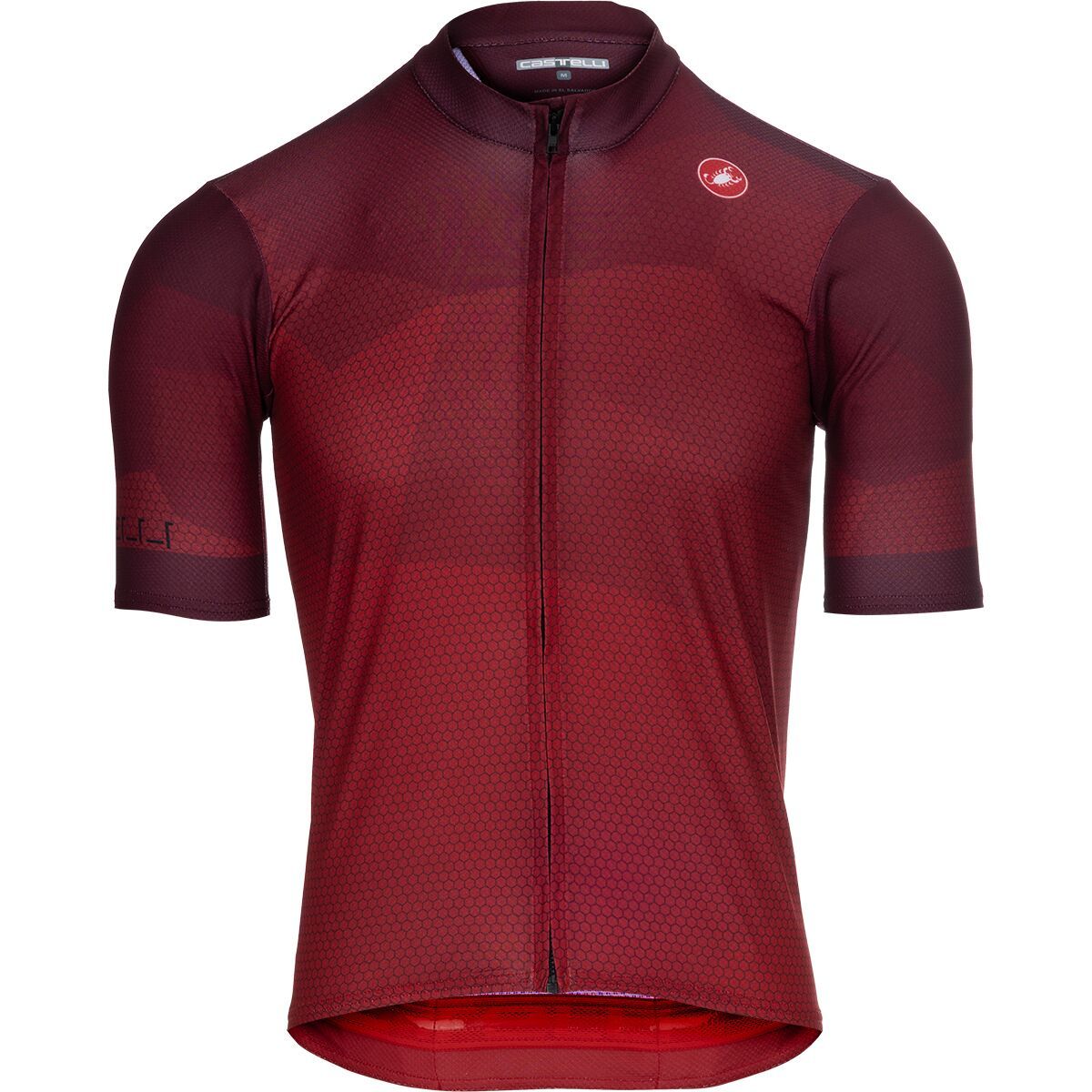 Image of Castelli Flusso Limited Edition Full-Zip Jersey - Men's Rich Red/Bordeaux/Black, L