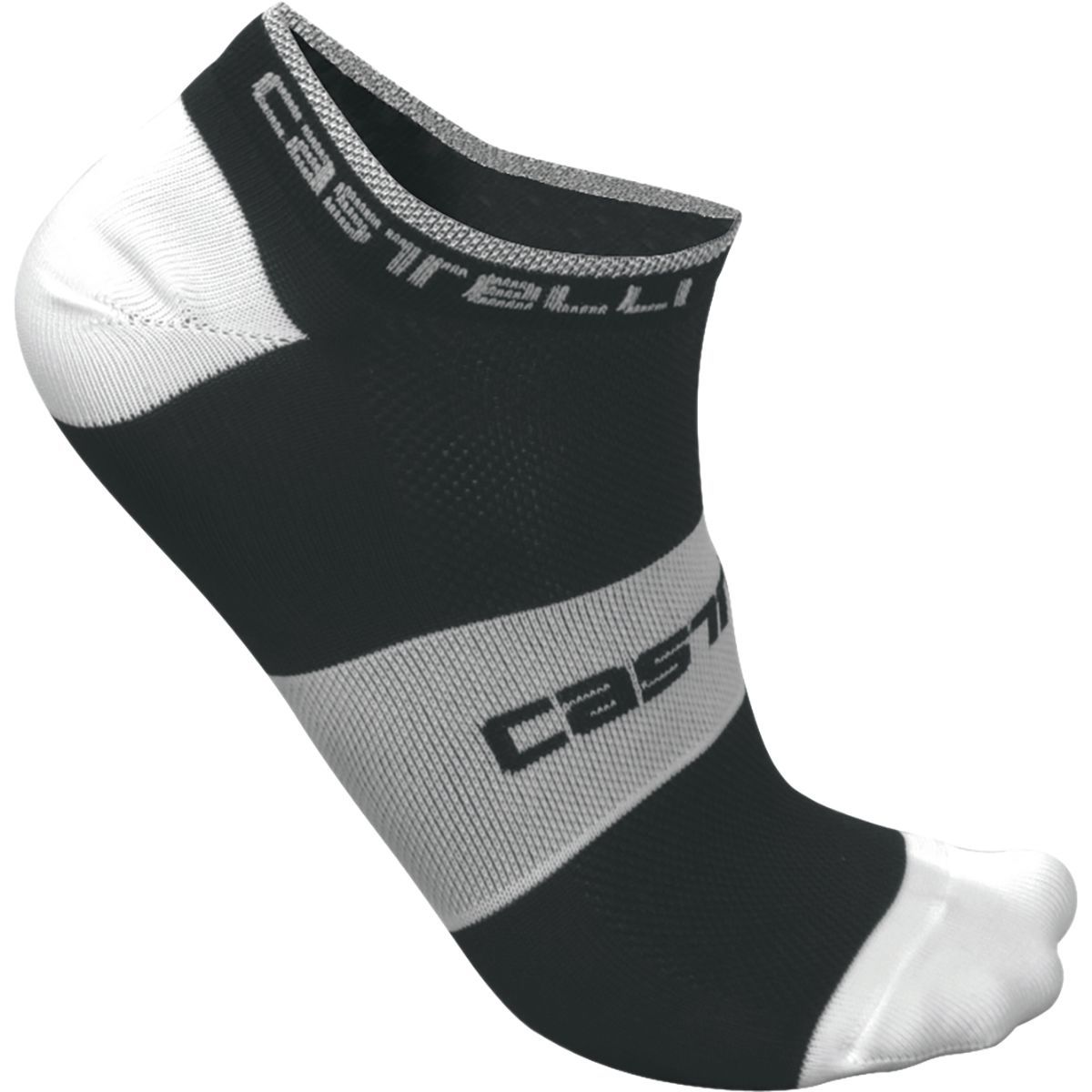 Castelli Lowboy Sock Black/White, S/M