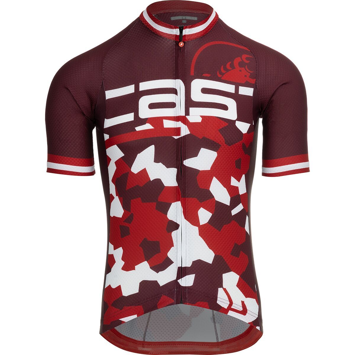 Image of Castelli Attacco Limited Edition Jersey - Men's Deep Bordeaux/Rich Red/White, 3XL