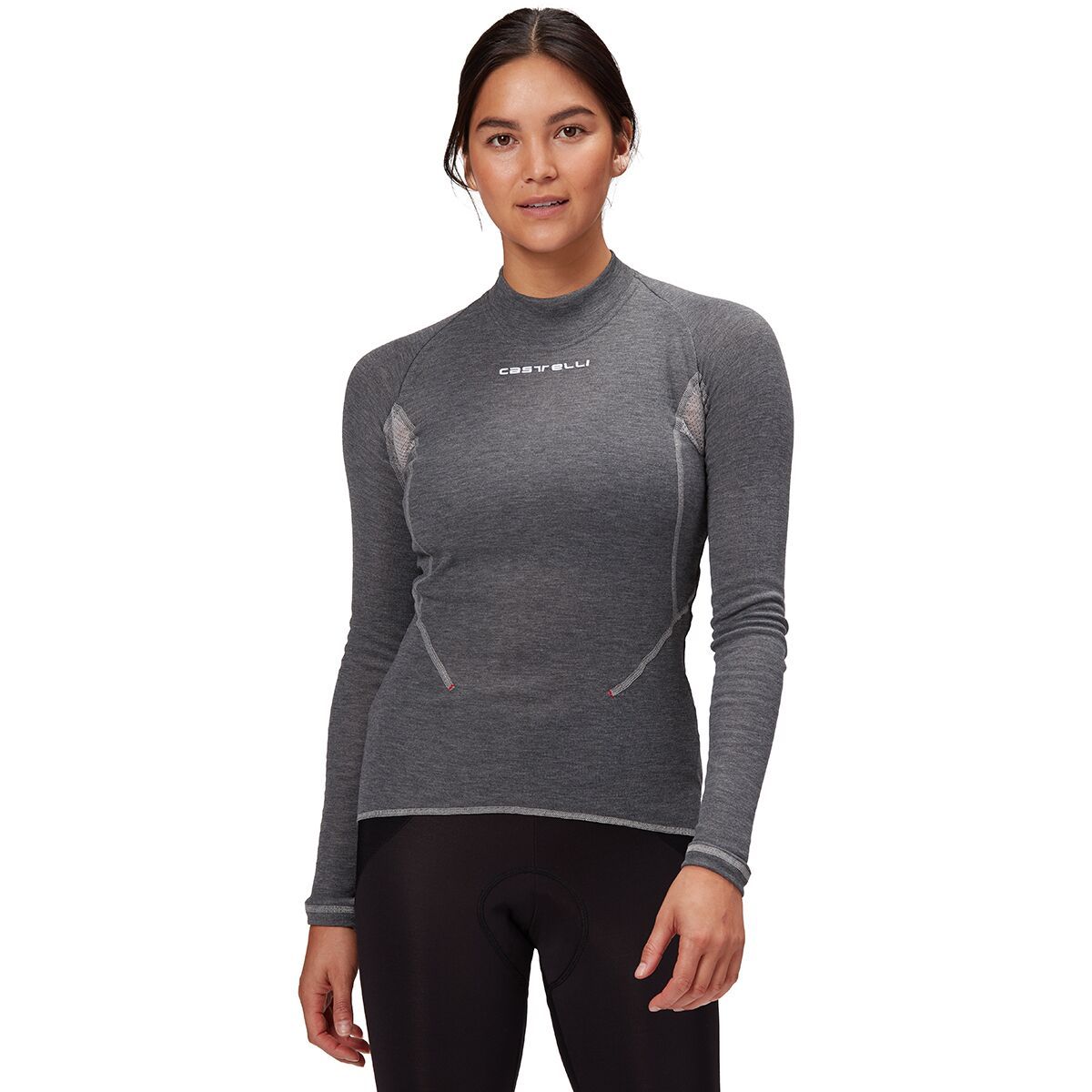 Image of Castelli Flanders 2 Warm Long-Sleeve Base Layer - Women's Gray, M