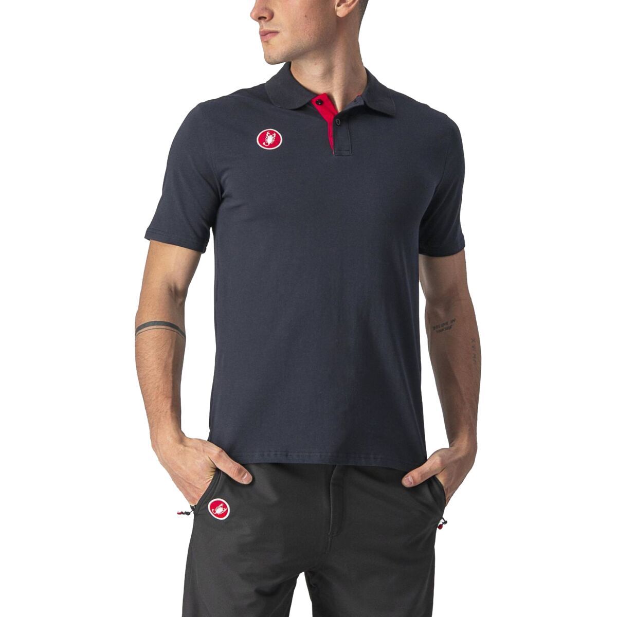 Castelli Race Day Polo Shirt - Men's Black, L