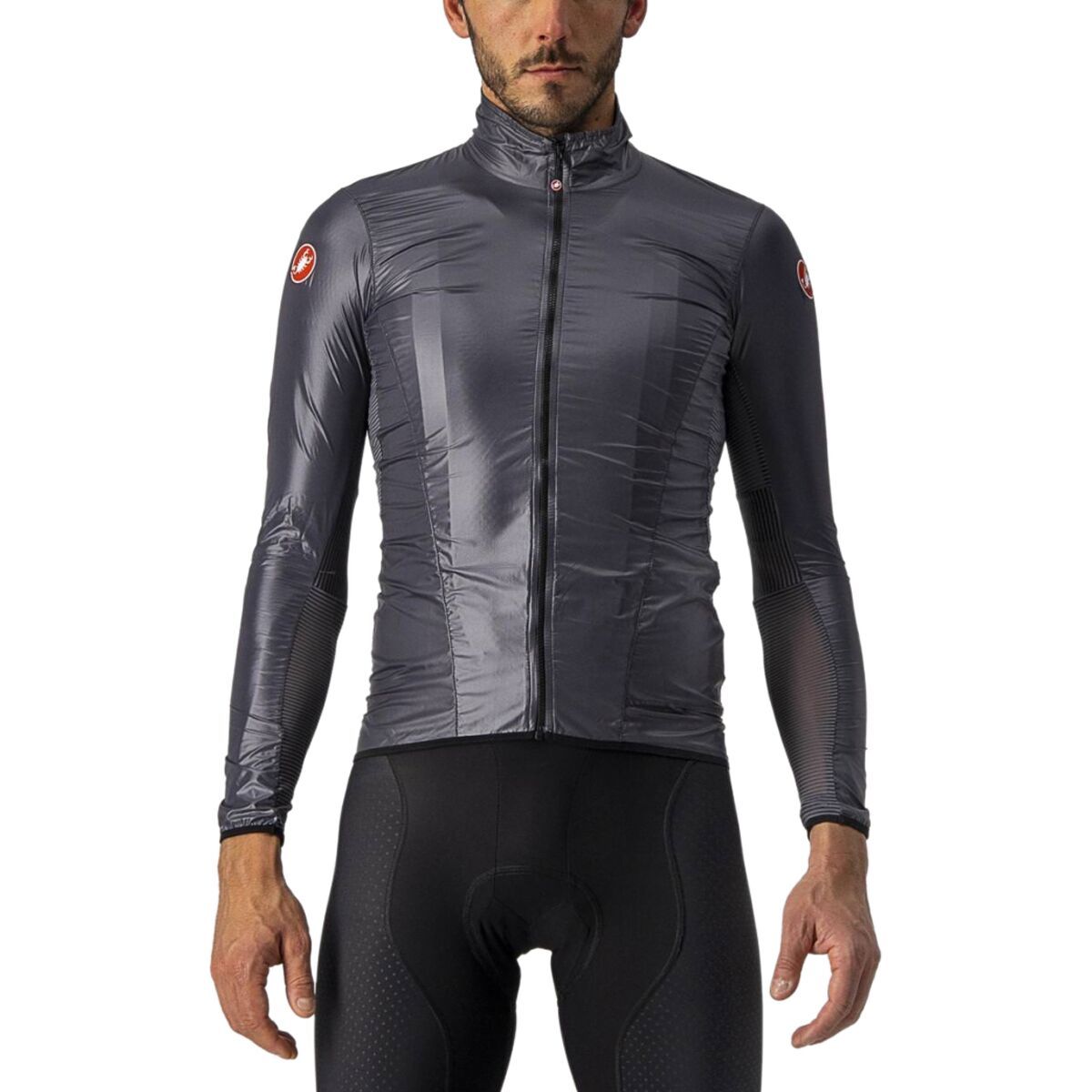 Image of Castelli Aria Shell Jacket - Men's Dark Gray, M