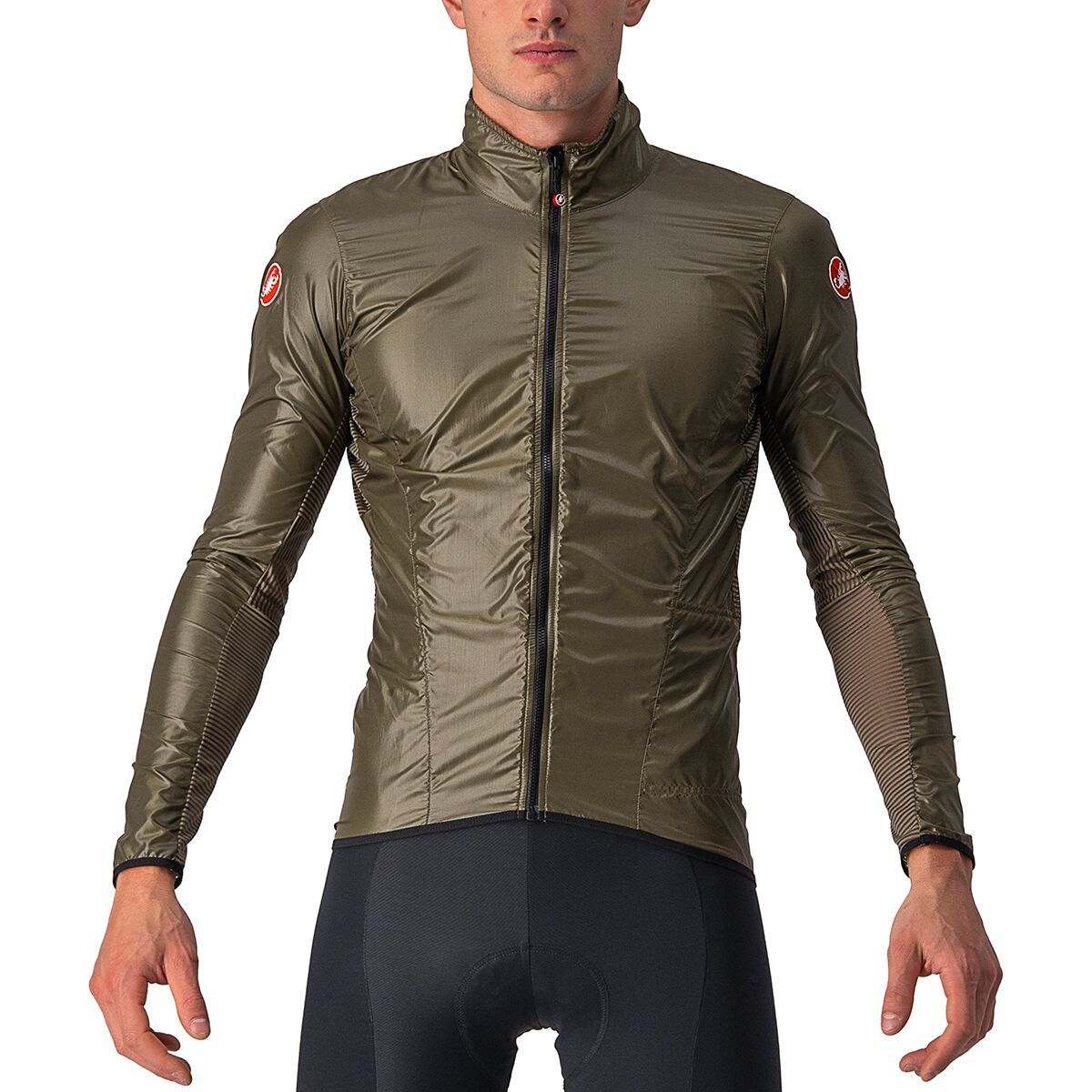 Image of Castelli Aria Shell Jacket - Men's Moss Brown, XXL