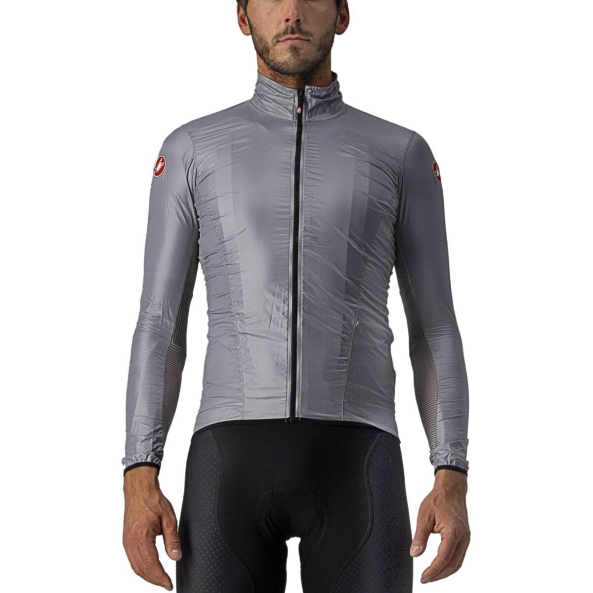 Image of Castelli Aria Shell Jacket - Men's Silver Gray, L