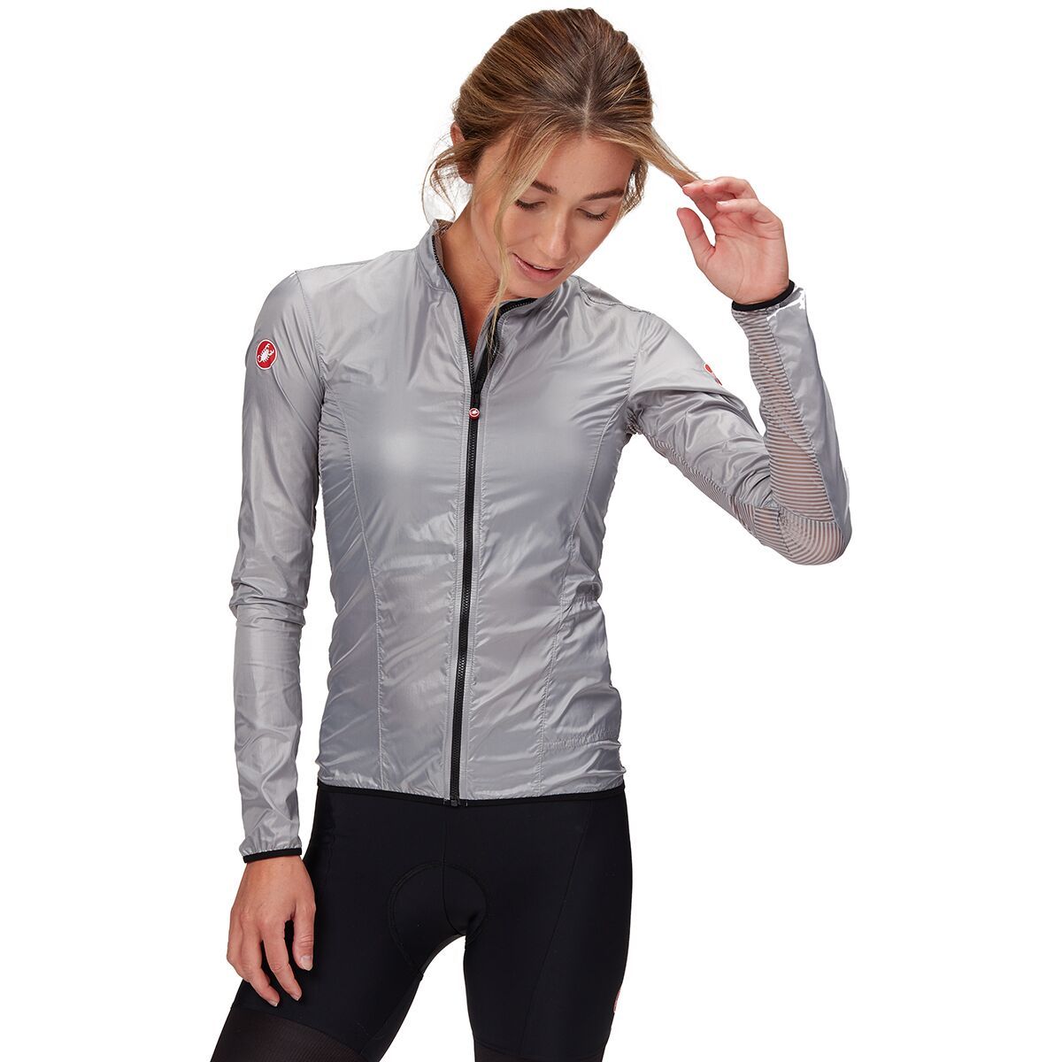 Image of Castelli Aria Shell Jacket - Women's Silver Gray, XS