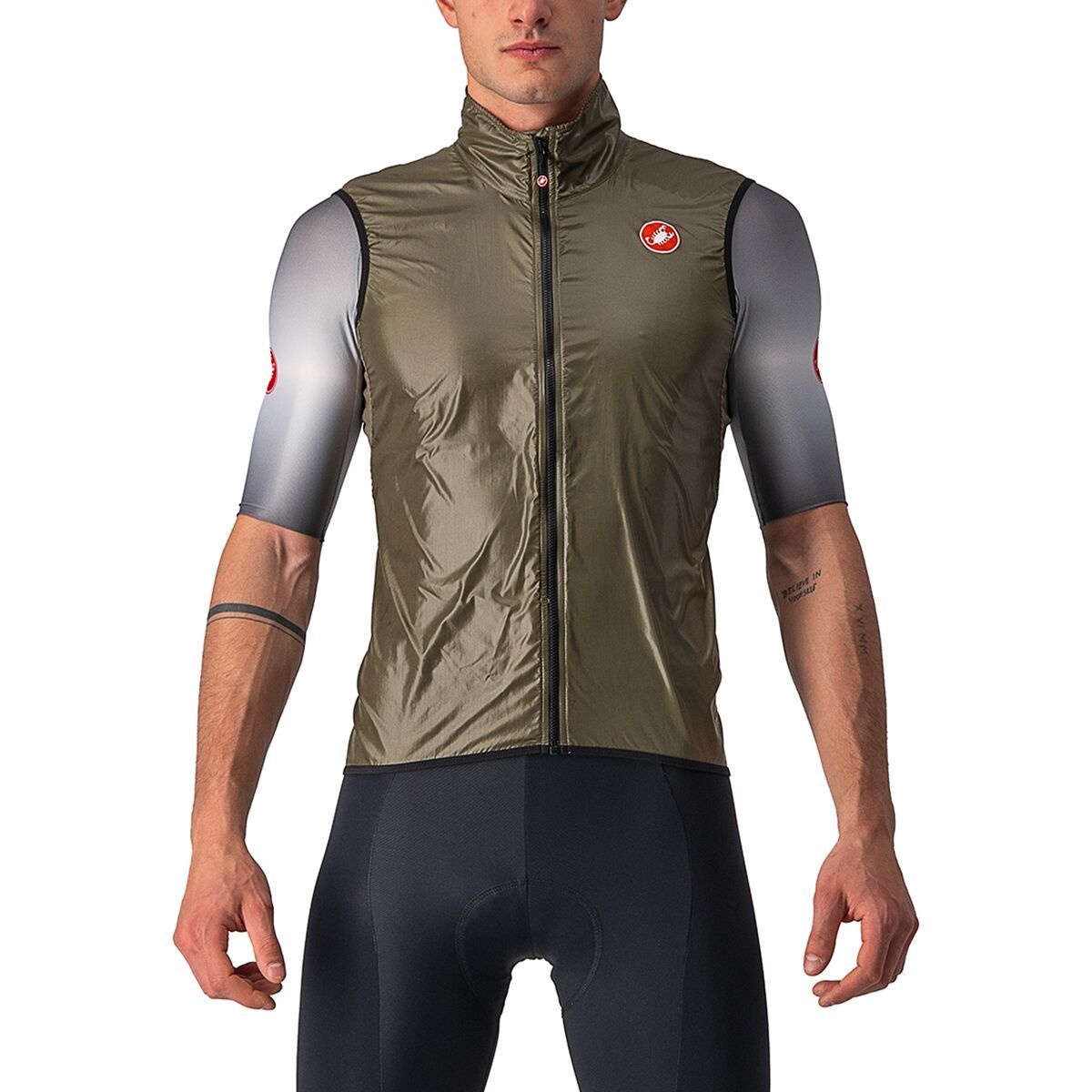 Image of Castelli Aria Vest - Men's Moss Brown, M