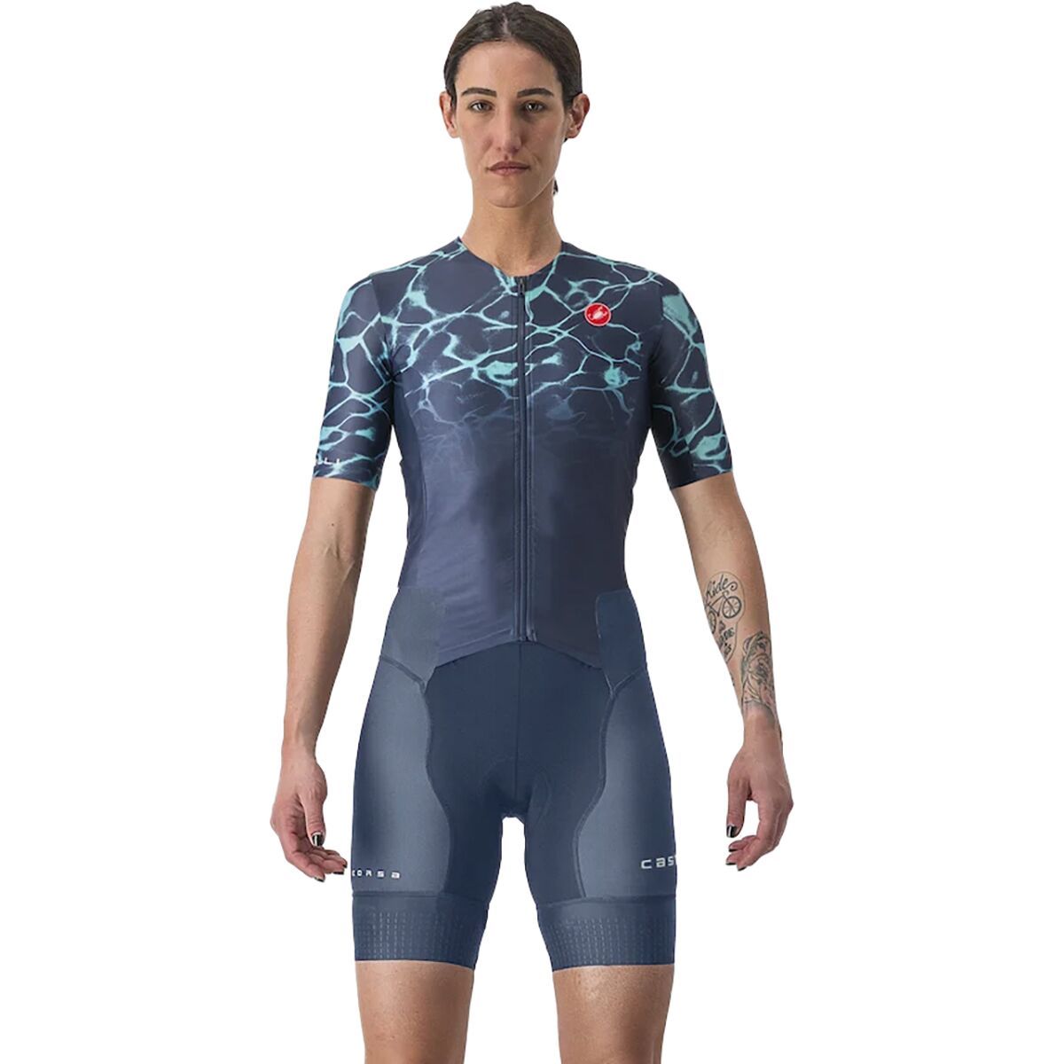 Castelli Free Sanremo 2 Short-Sleeve Suit - Women's Belgian Blue/Light Turquoise, XS