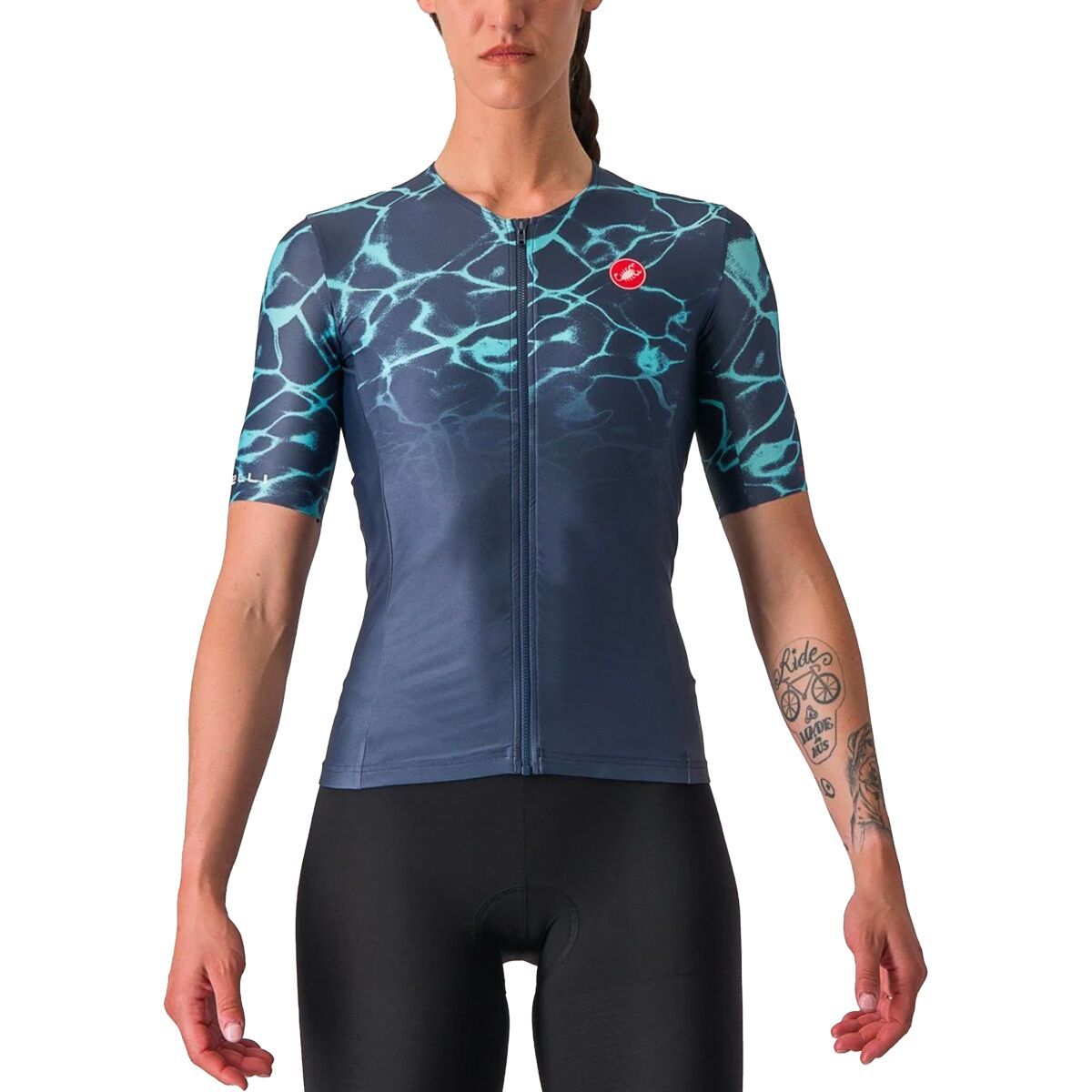 Castelli Free Speed 2 Race Top - Women's Belgian Blue/Light Turquoise, M