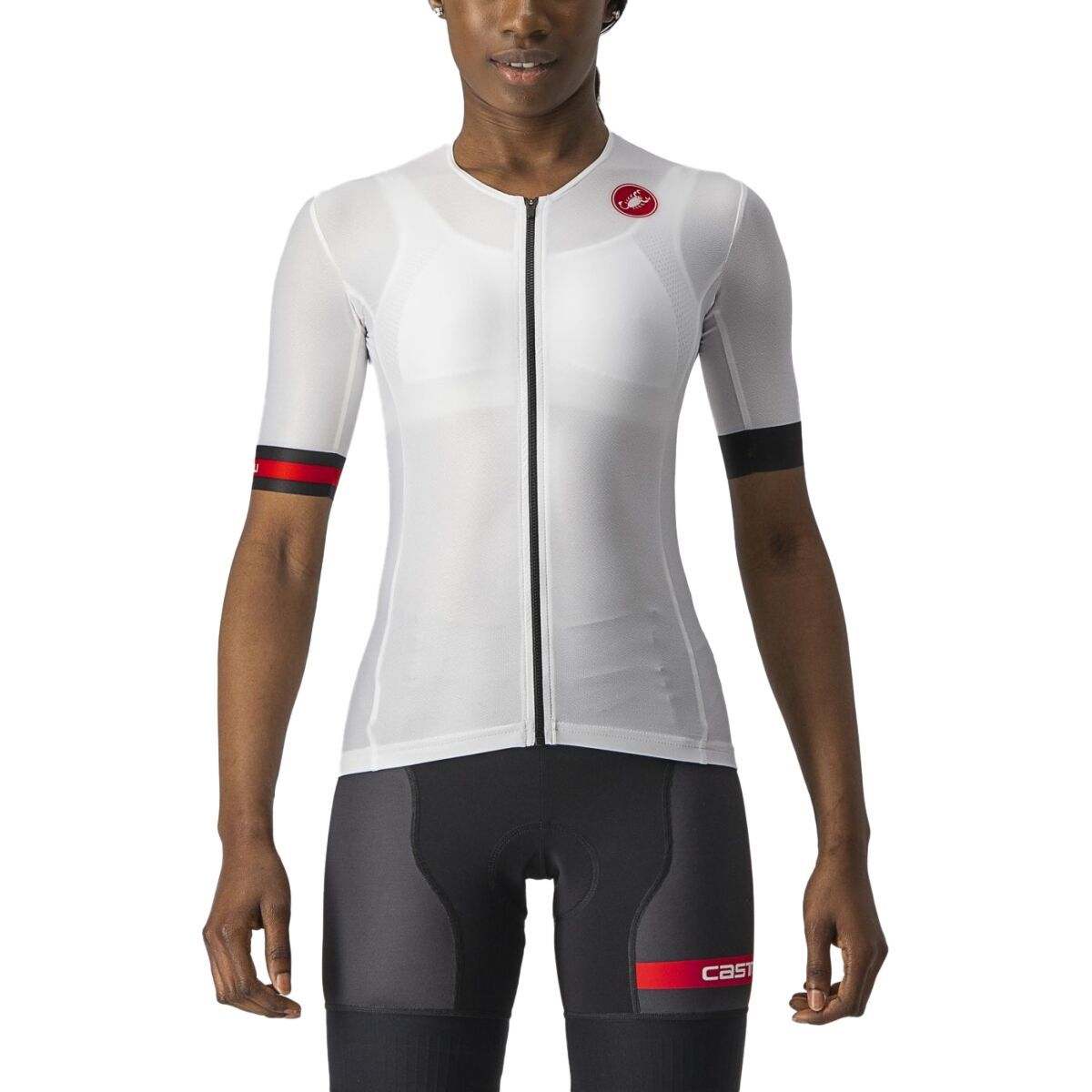 Image of Castelli Free Speed 2 Race Top - Women's White/Black, M