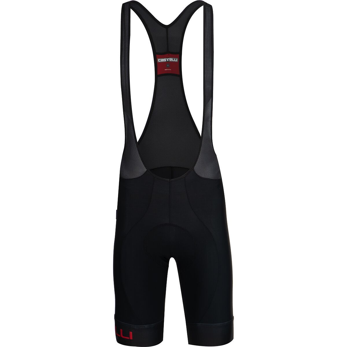 Image of Castelli Entrata Limited Edition Bib Short - Men's Black/Black/Red, S