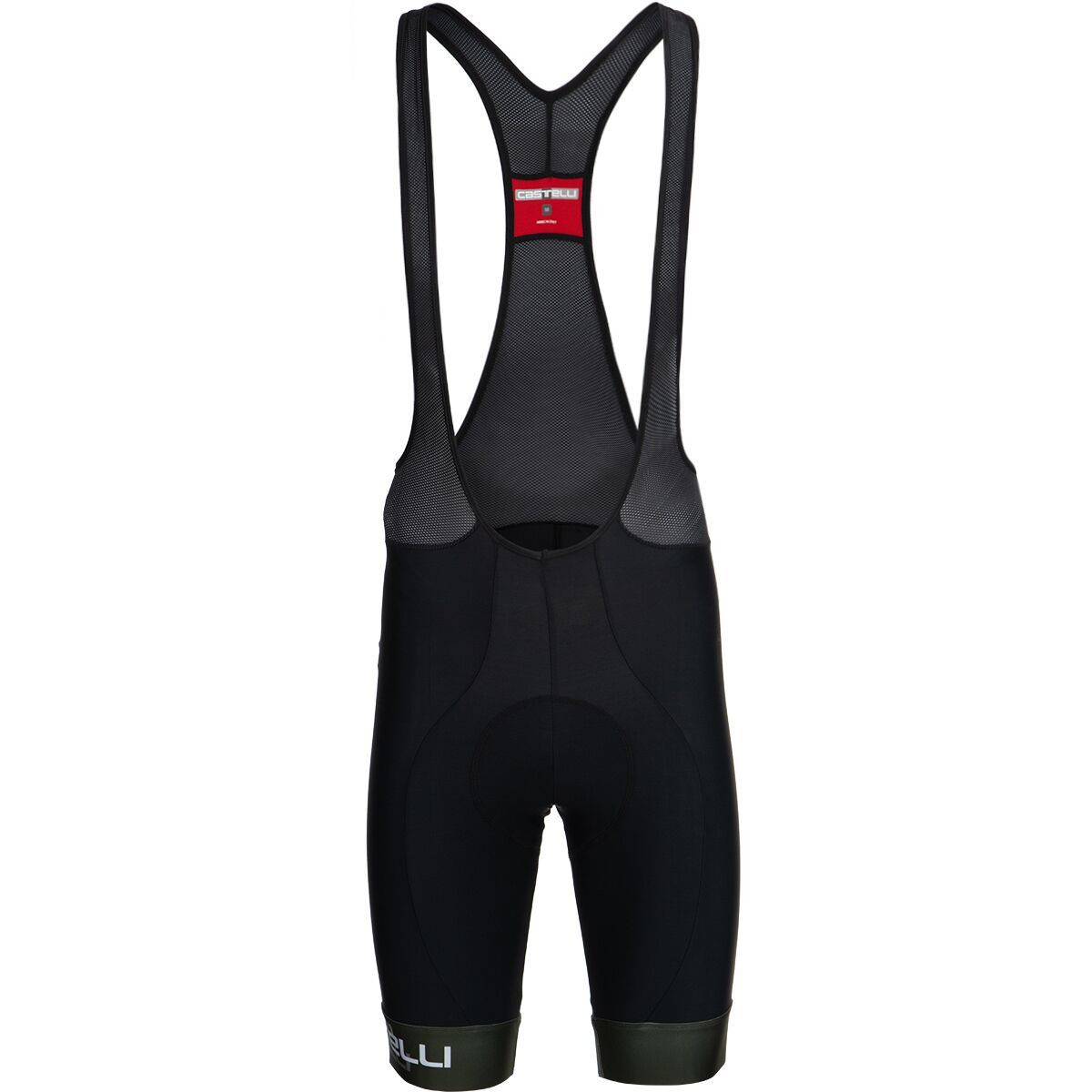 Image of Castelli Entrata Limited Edition Bib Short - Men's Black/Deep Green/Silver Gray, M