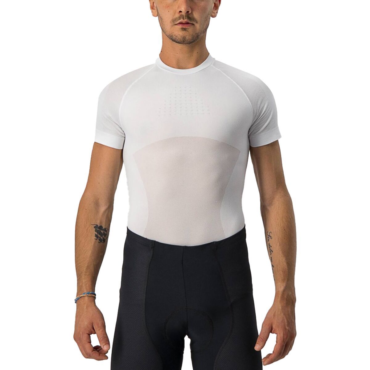 Image of Castelli Core Seamless Short-Sleeve Base Layer - Men's White, L/XL