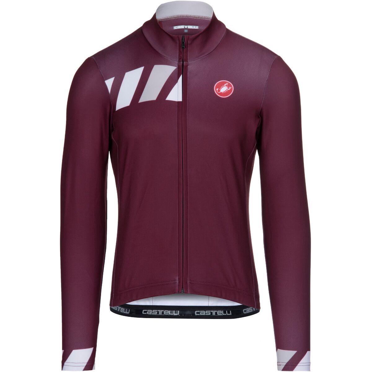 Castelli Castelli Pisa Limited Edition Thermal Jersey - Men's Dark Steel Blue/Fiery Red/Silver Gray, L