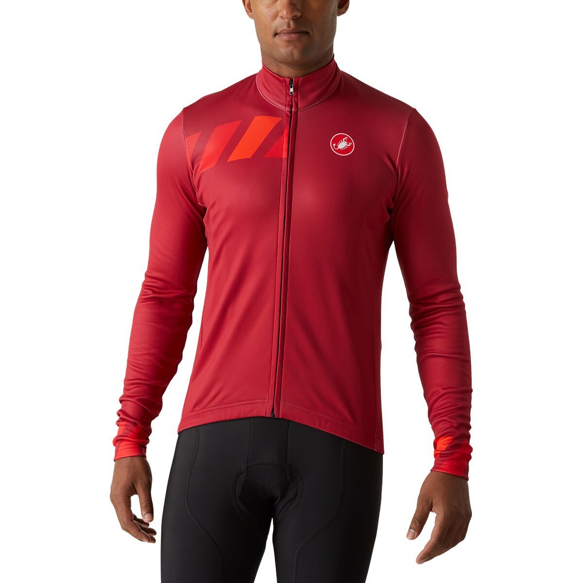 Castelli Pisa Limited Edition Thermal Jersey - Men's Pro Red/Red/Fiery Red, L