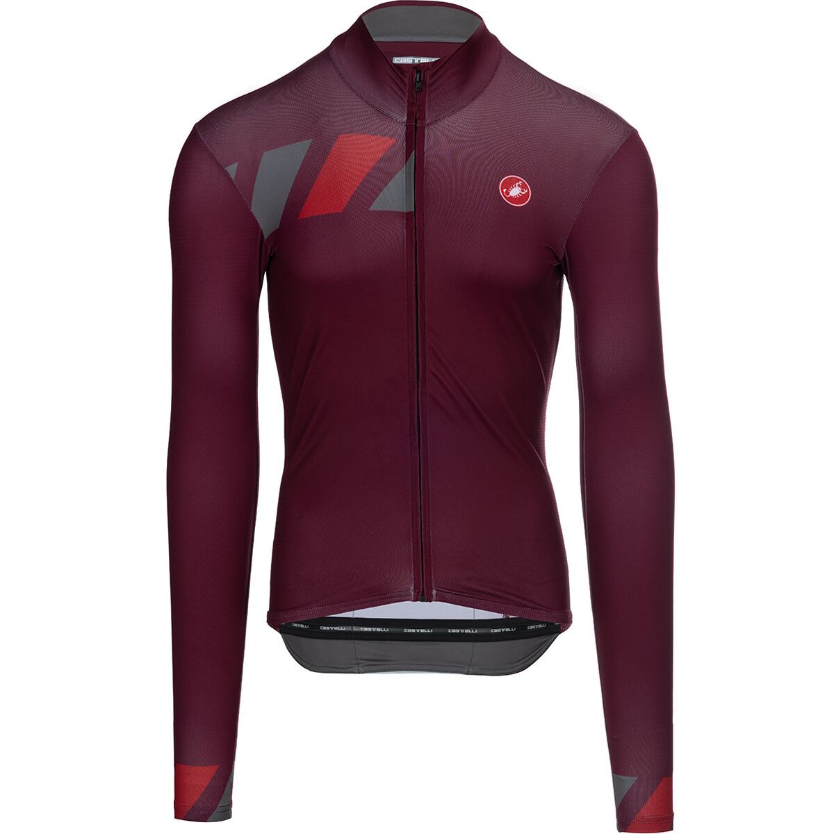 Image of Castelli Pisa Mid Limited Edition Jersey - Men's Bordeaux/Gunmetal Gray/Rich Red, XL