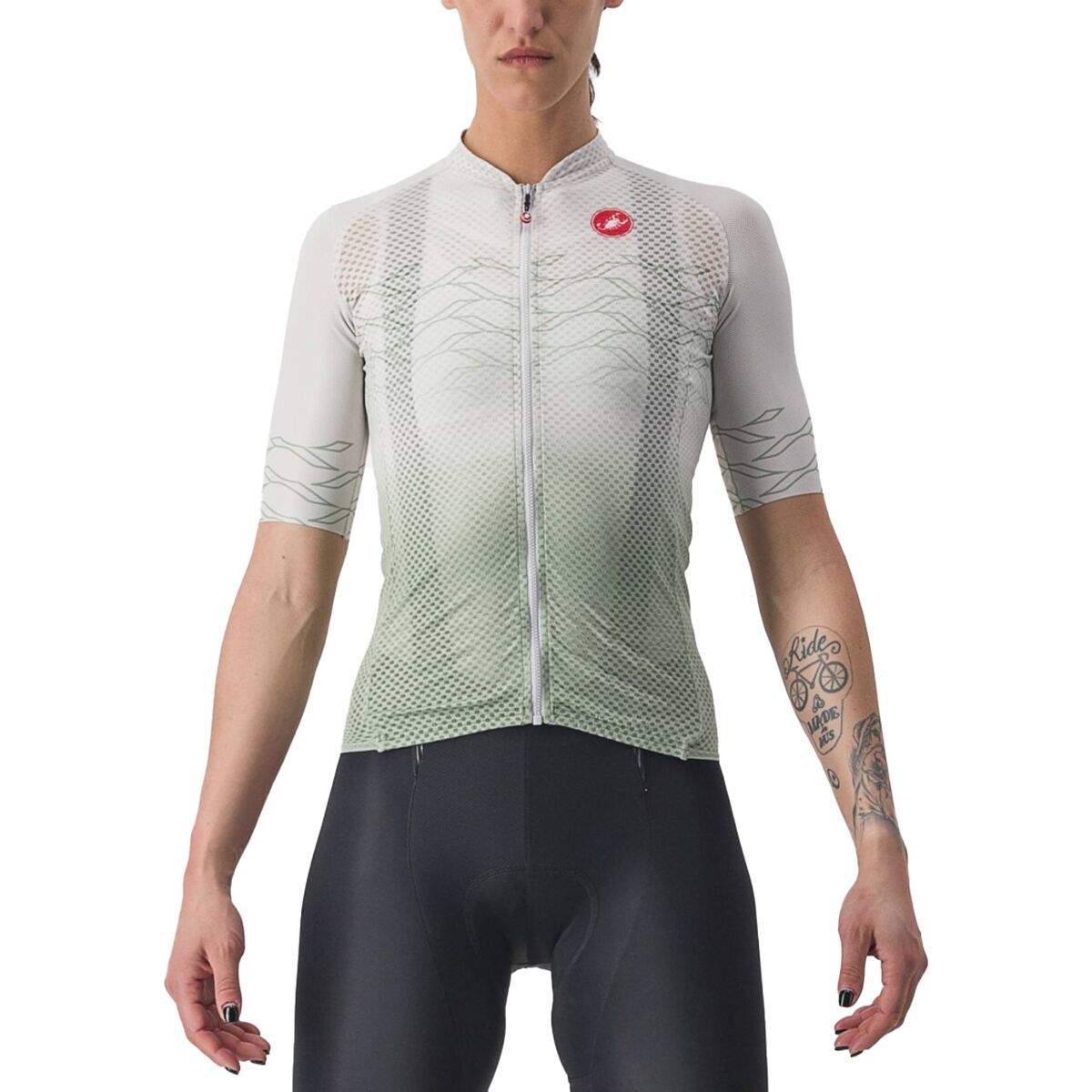Castelli Climber's 2.0 Jersey - Women's Moon Gray/Defender Green, XL