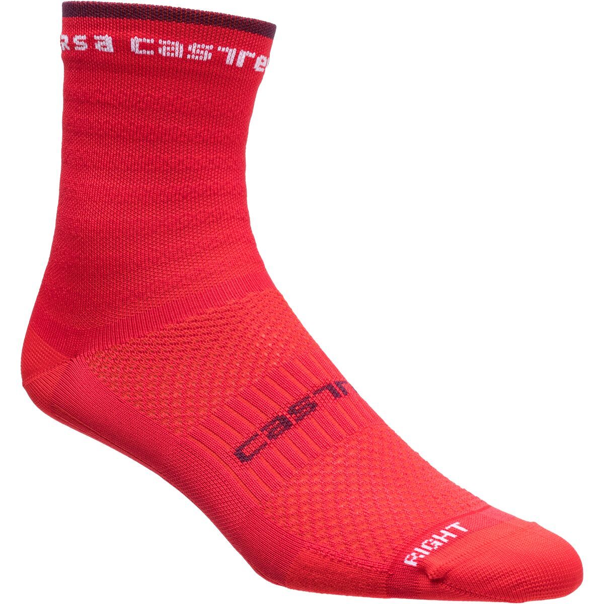 Image of Castelli Rosso Corsa 11 Sock - Women's Hibiscus, S/M