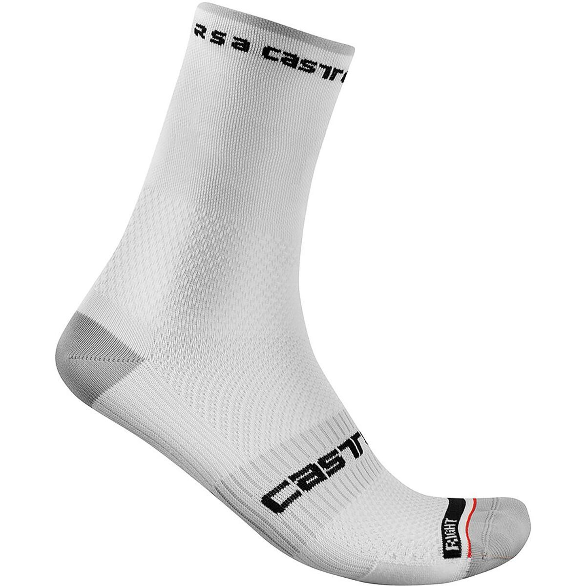 Castelli Rosso Corsa Pro 15 Sock White, XXL