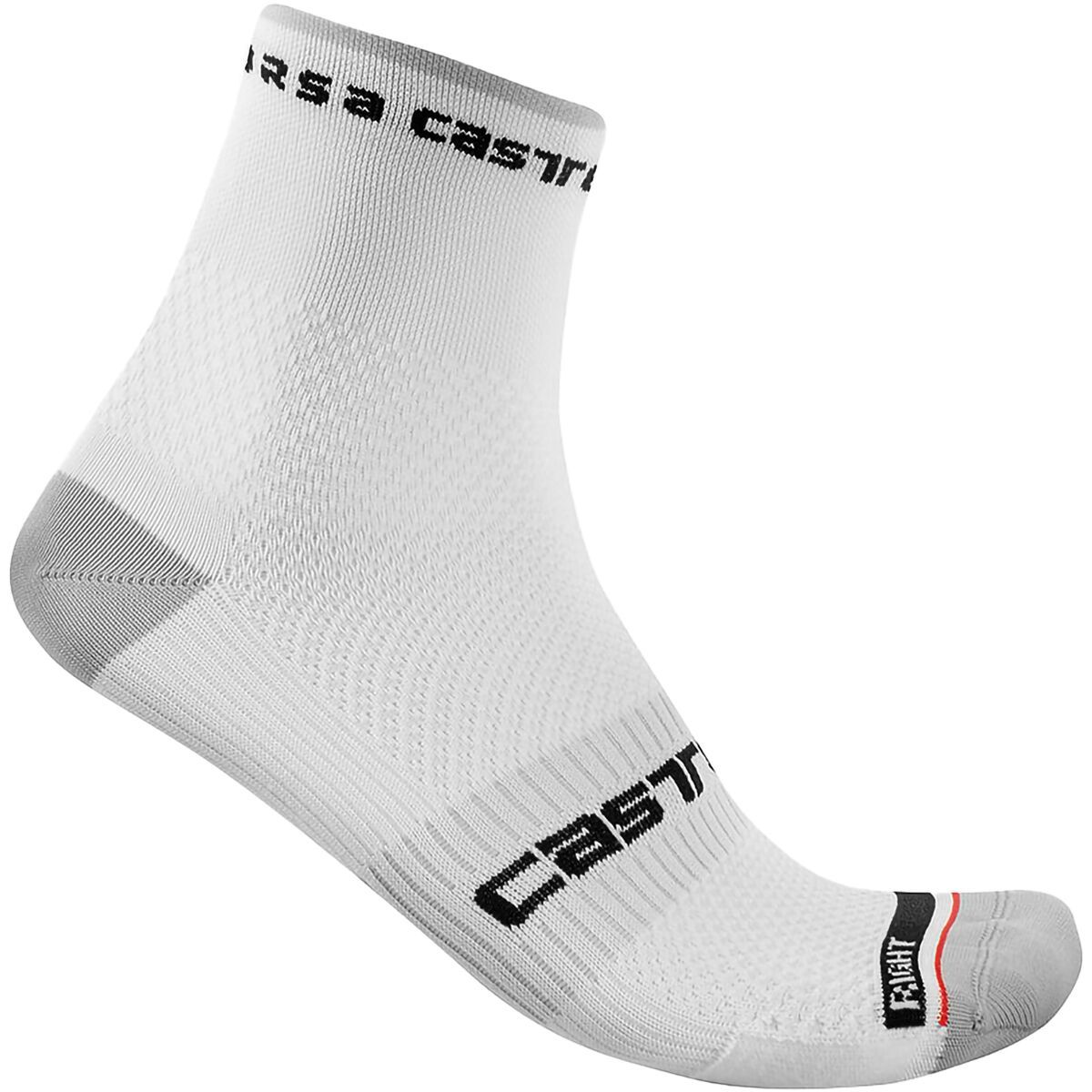 Image of Castelli Rosso Corsa Pro 9 Limited Edition Sock White, L/XL
