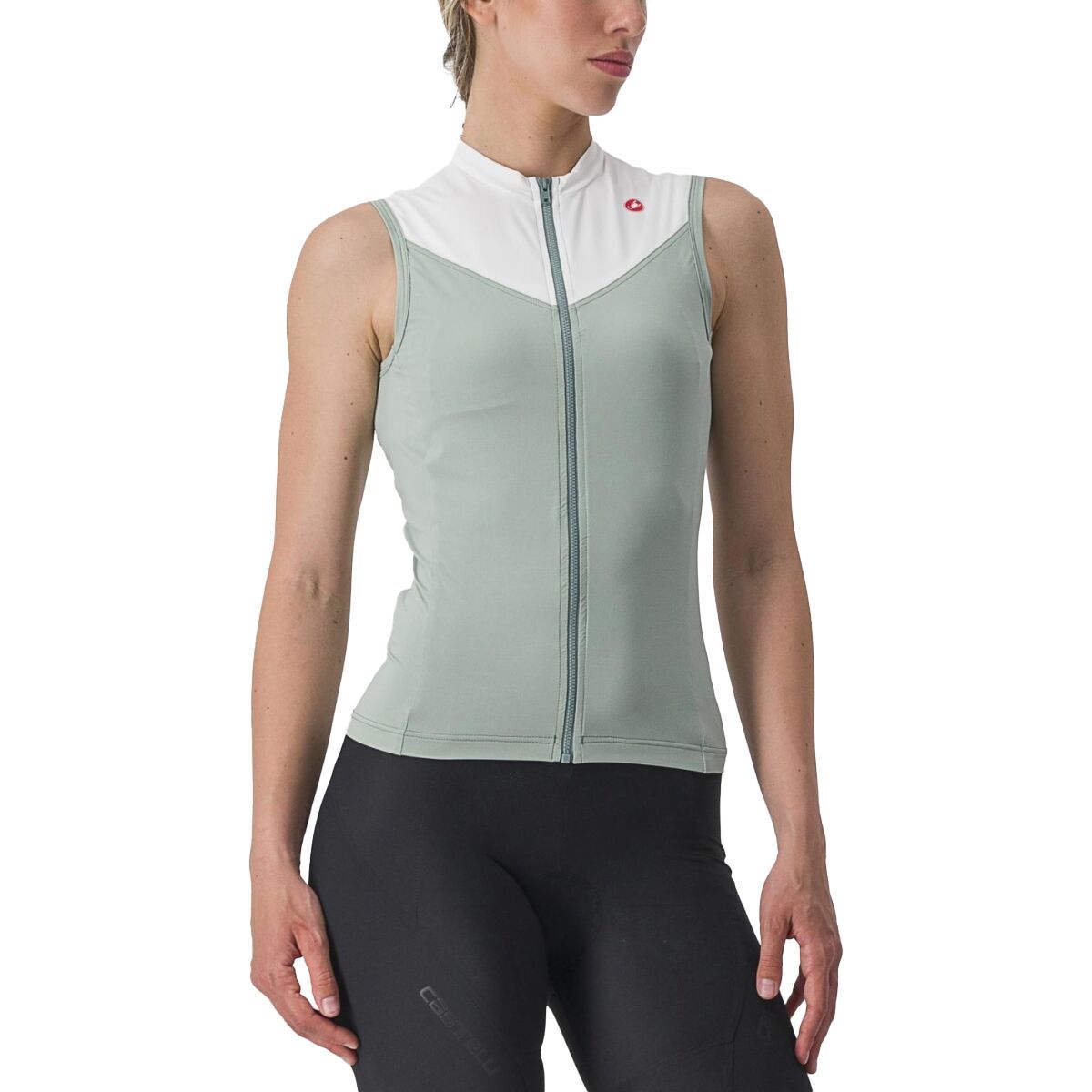 Castelli Solaris Sleeveless Jersey - Women's Defender Green/Ivory, XS