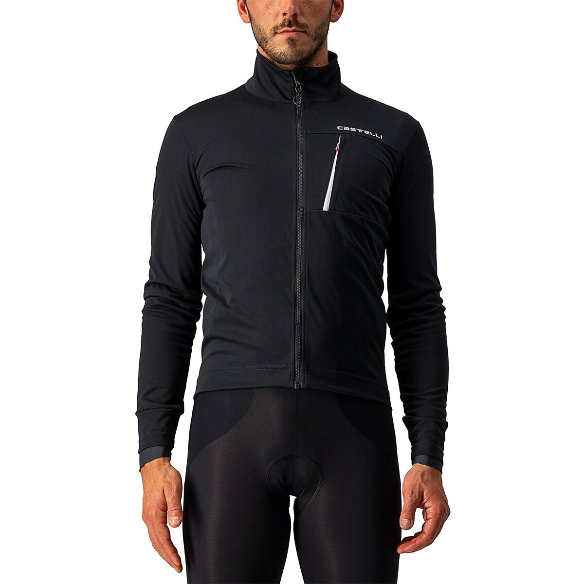 Image of Castelli Go Jacket - Men's Light Black/White, L