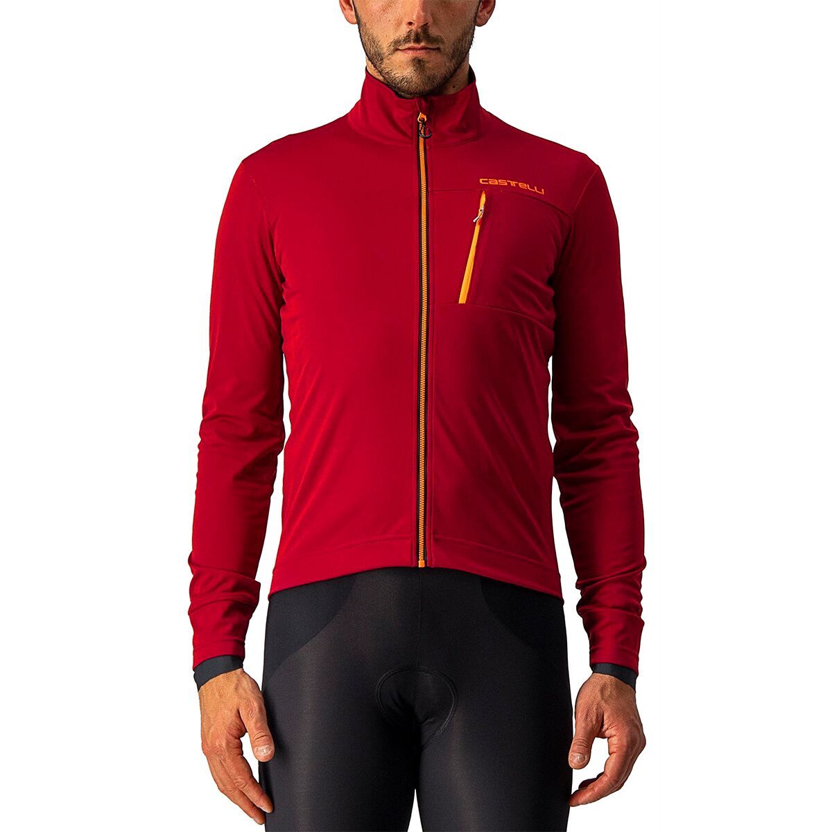 Castelli Go Jacket - Men's Pro Red/Brilliant Orange, S