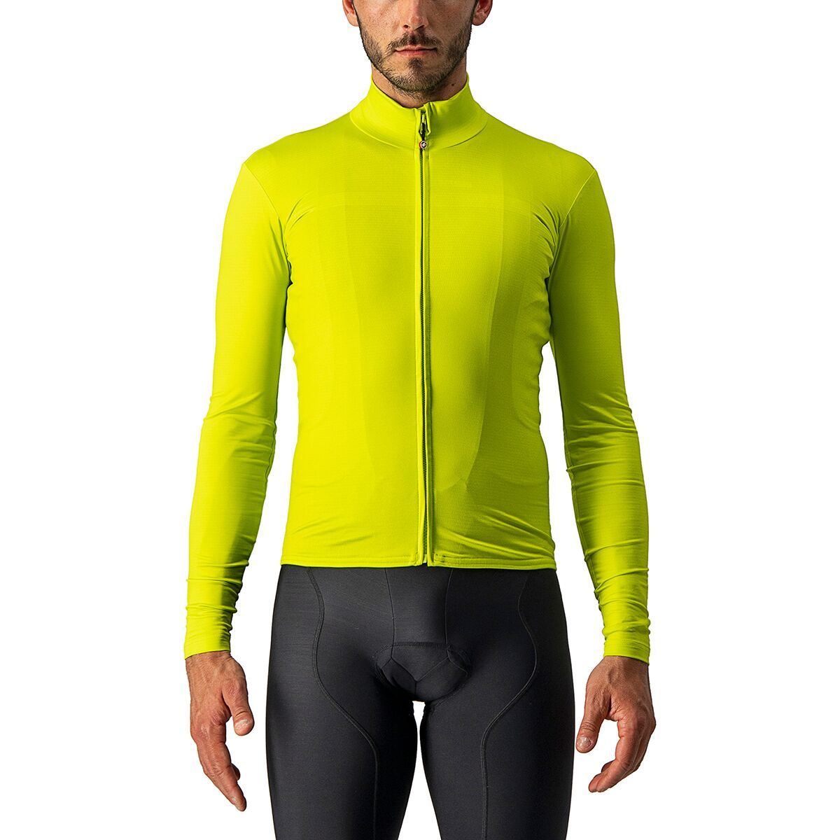 Castelli Pro Thermal Mid Long-Sleeve Jersey - Men's Chartreuse, 3XL