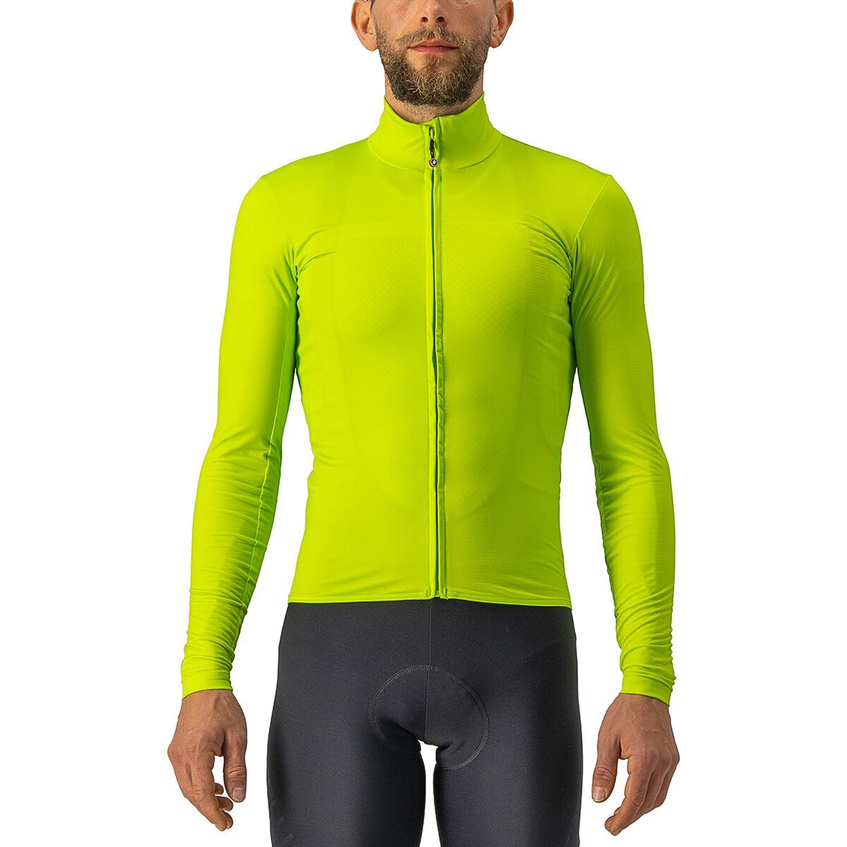Castelli Pro Thermal Mid Long-Sleeve Jersey - Men's Electric Lime, M