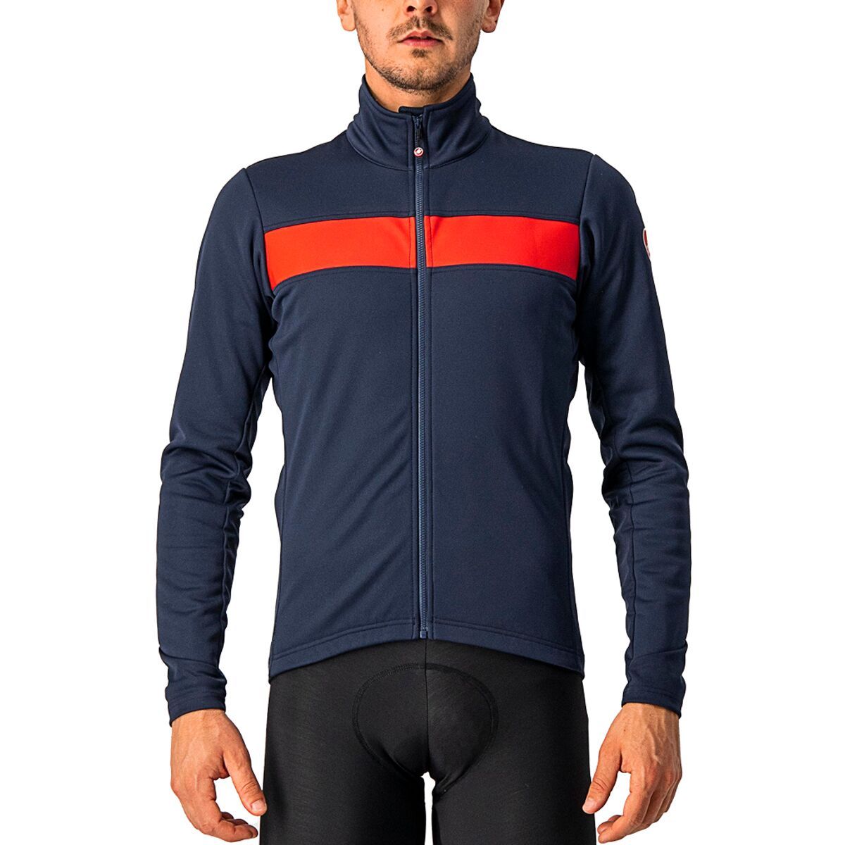 Castelli Raddoppia 3 Jacket - Men's Savile Blue/Red Reflex, XXL