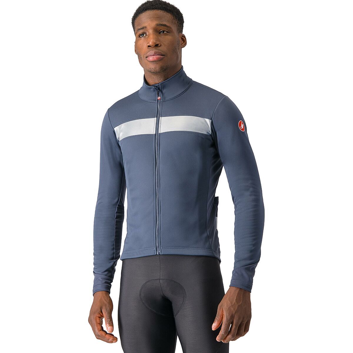 Castelli Raddoppia 3 Jacket - Men's Twilight Blue/Silver Reflex, XXL