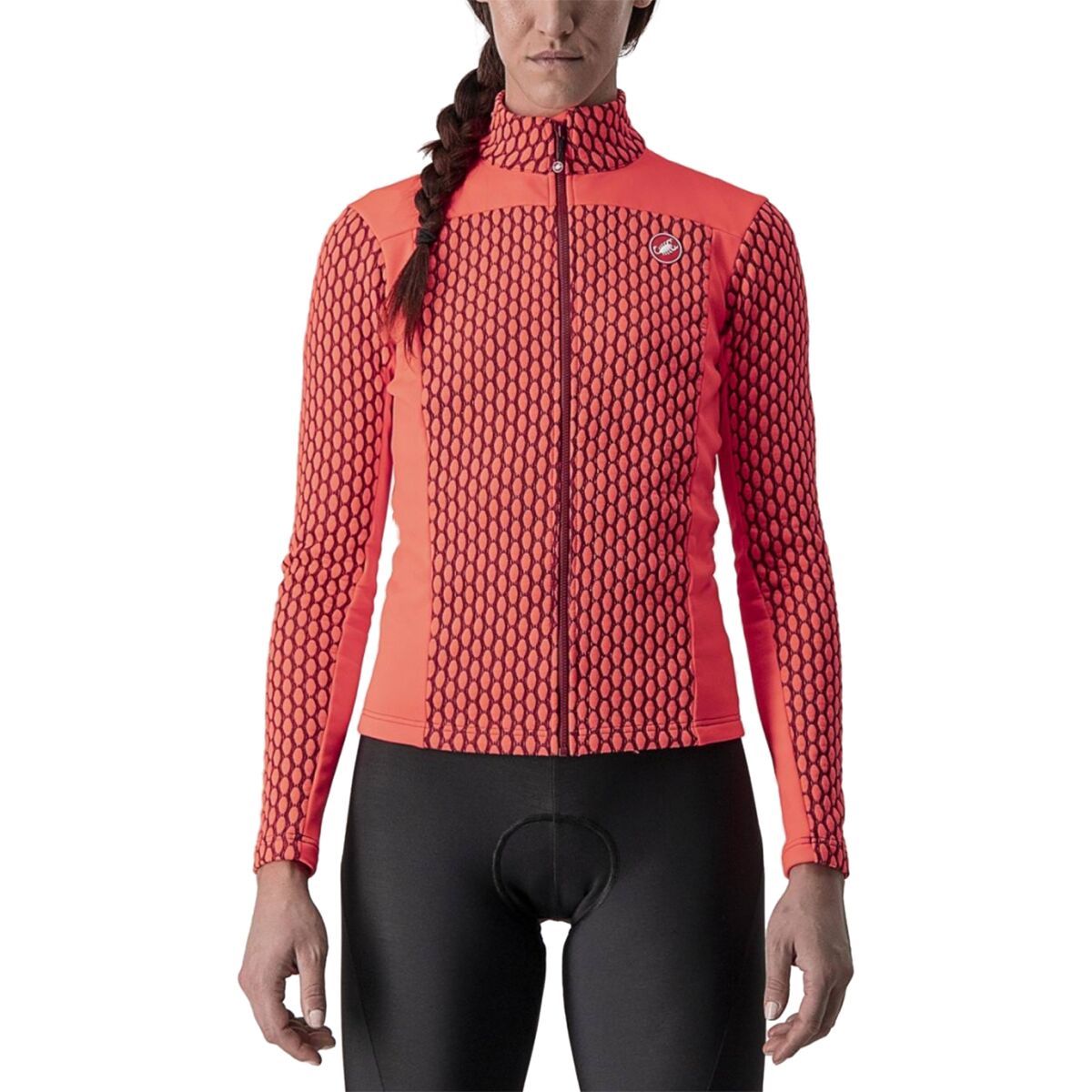Castelli Sfida 2 Long-Sleeve Full-Zip Jersey - Women's Brilliant Pink, XS