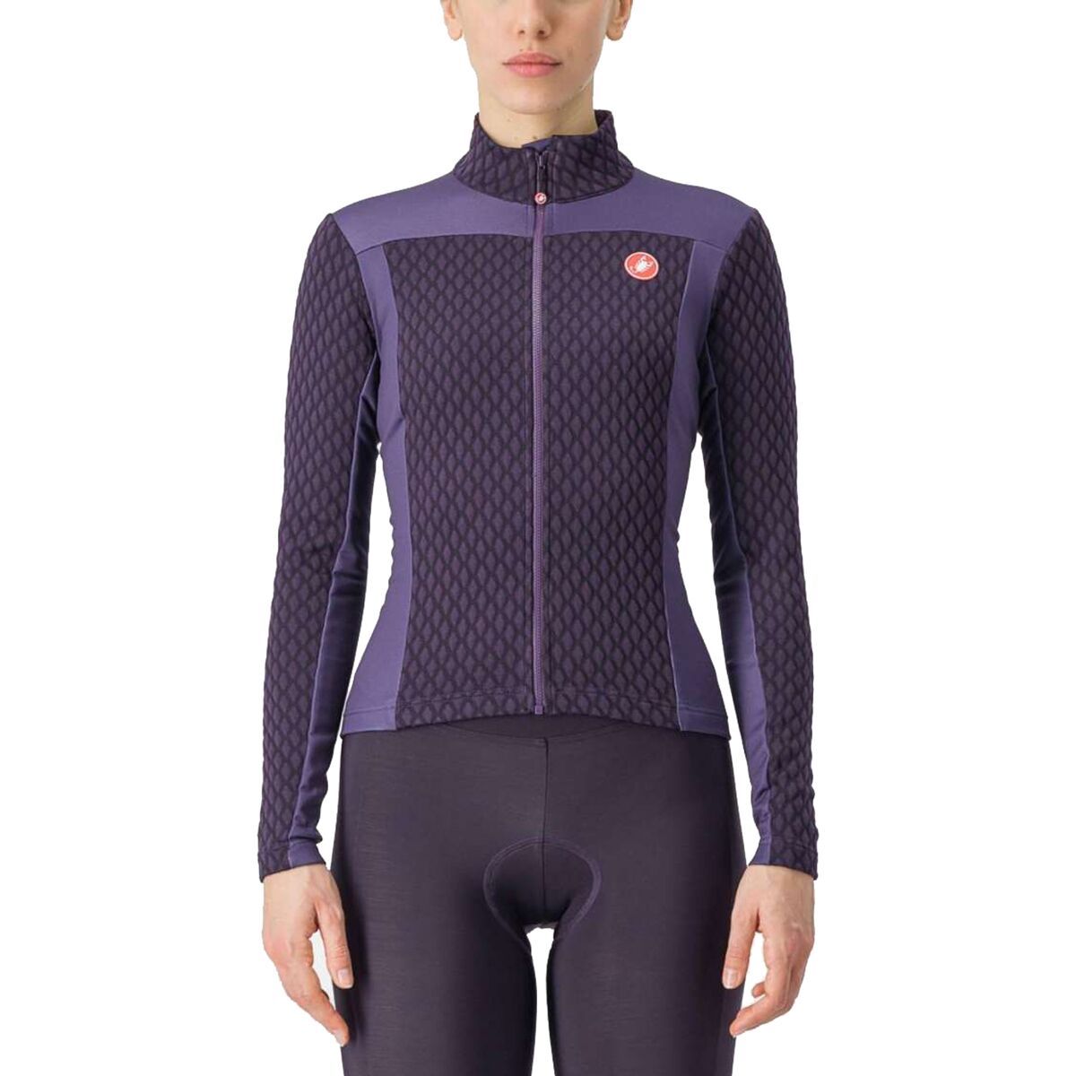 Image of Castelli Sfida 2 Long-Sleeve Full-Zip Jersey - Women's Night Shade, XS