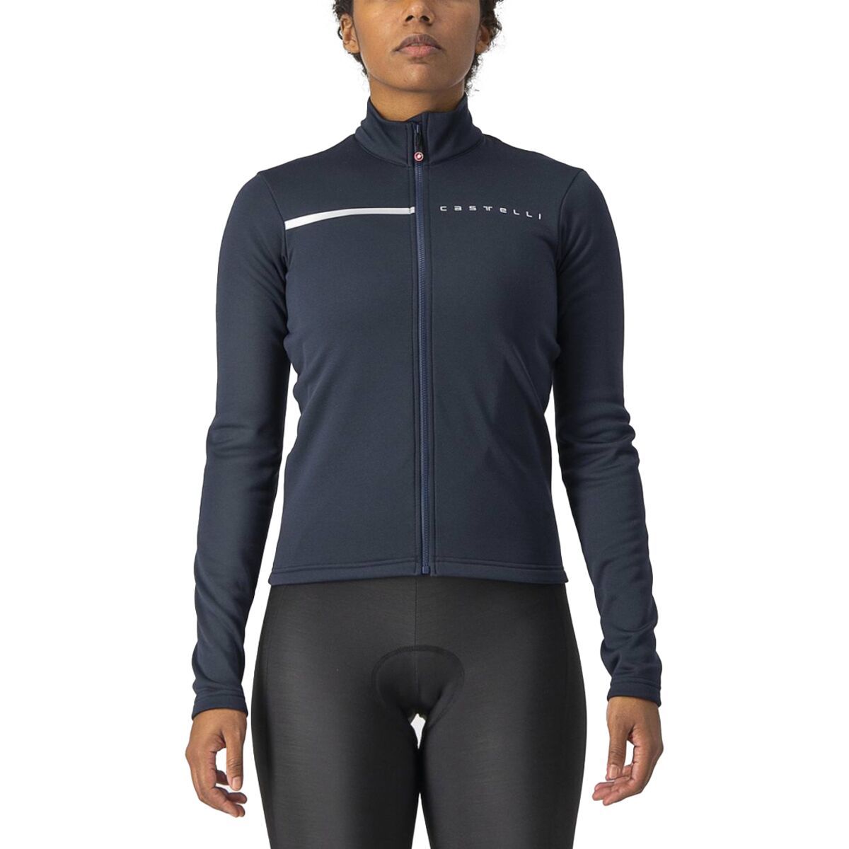 Castelli Sinergia 2 Full-Zip Long-Sleeve Jersey - Women's Savil Blue/Silver, XL