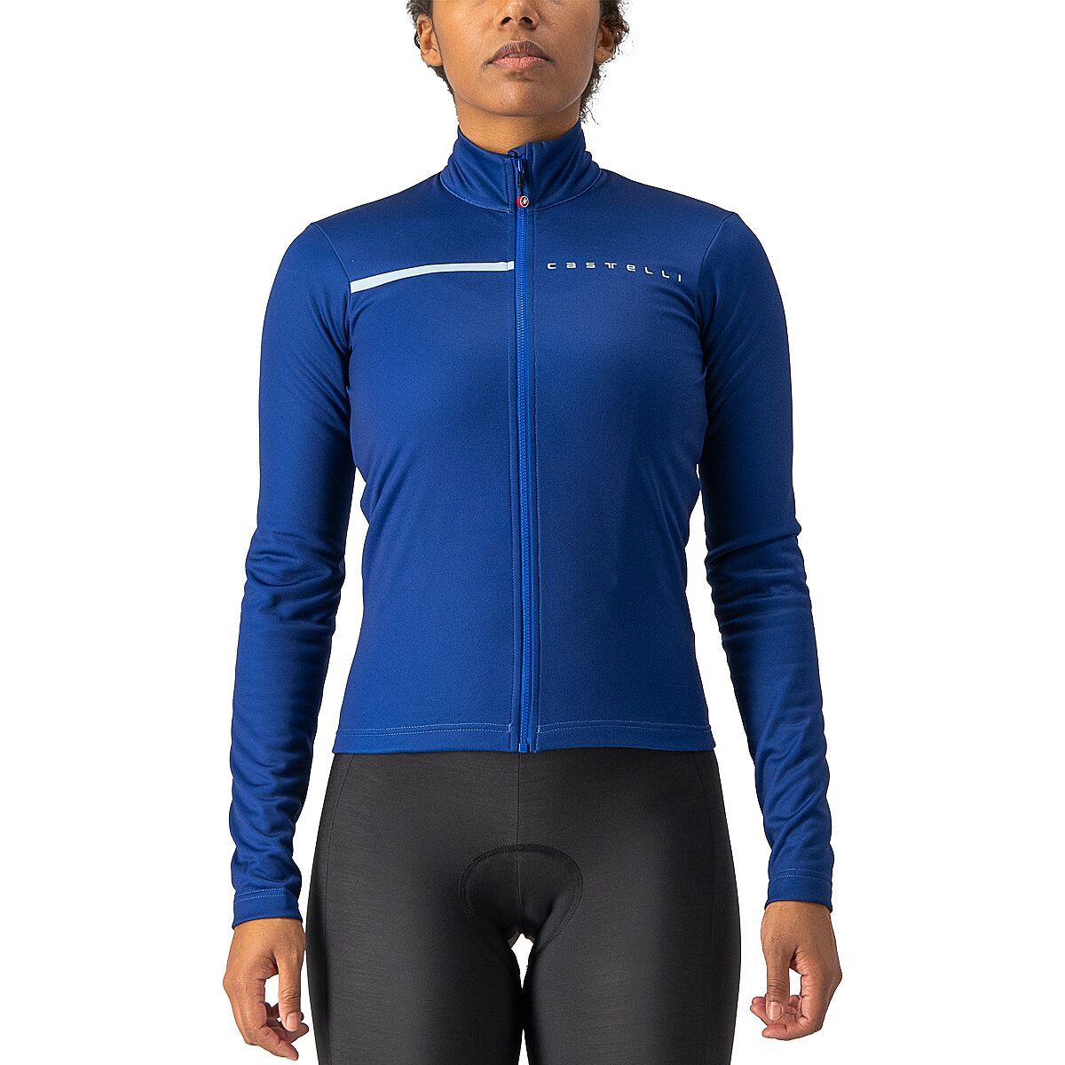 Castelli Sinergia 2 Full-Zip Long-Sleeve Jersey - Women's Sodalite Blue/Sterling Blue, L