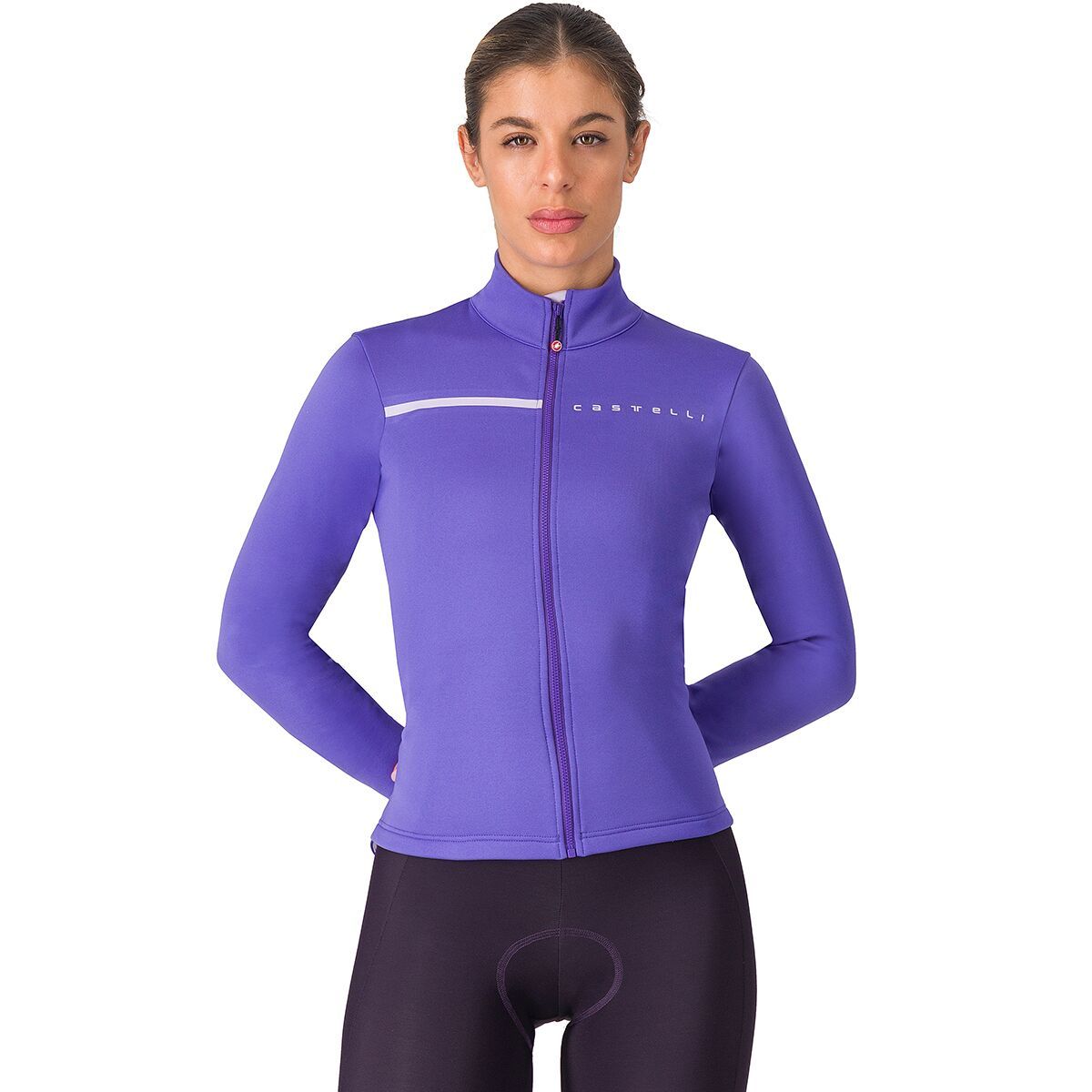 Image of Castelli Sinergia 2 Full-Zip Long-Sleeve Jersey - Women's Ultraviolet/Purple Mist, M