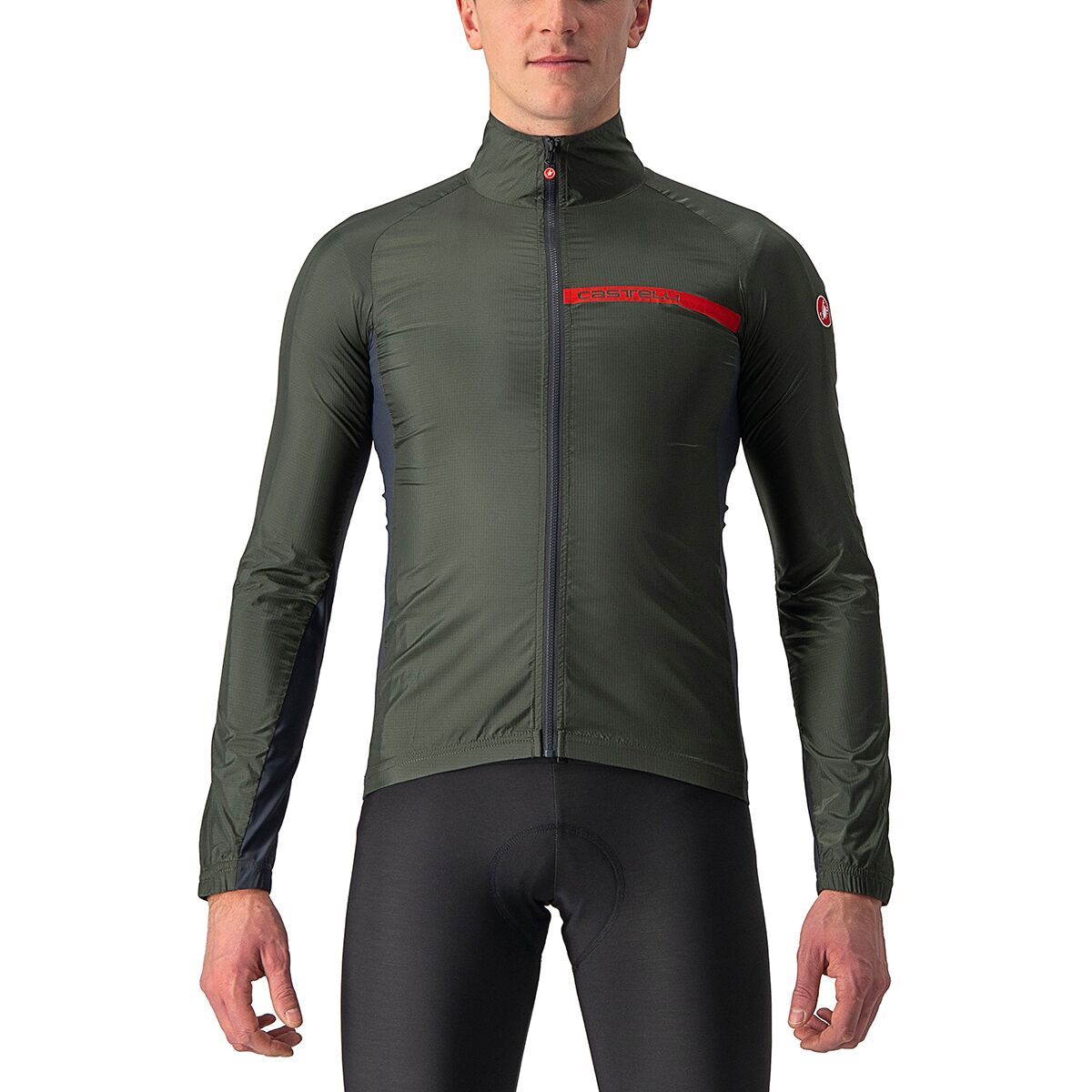 Castelli Squadra Stretch Jacket - Men's Military Green/Dark Gray, L