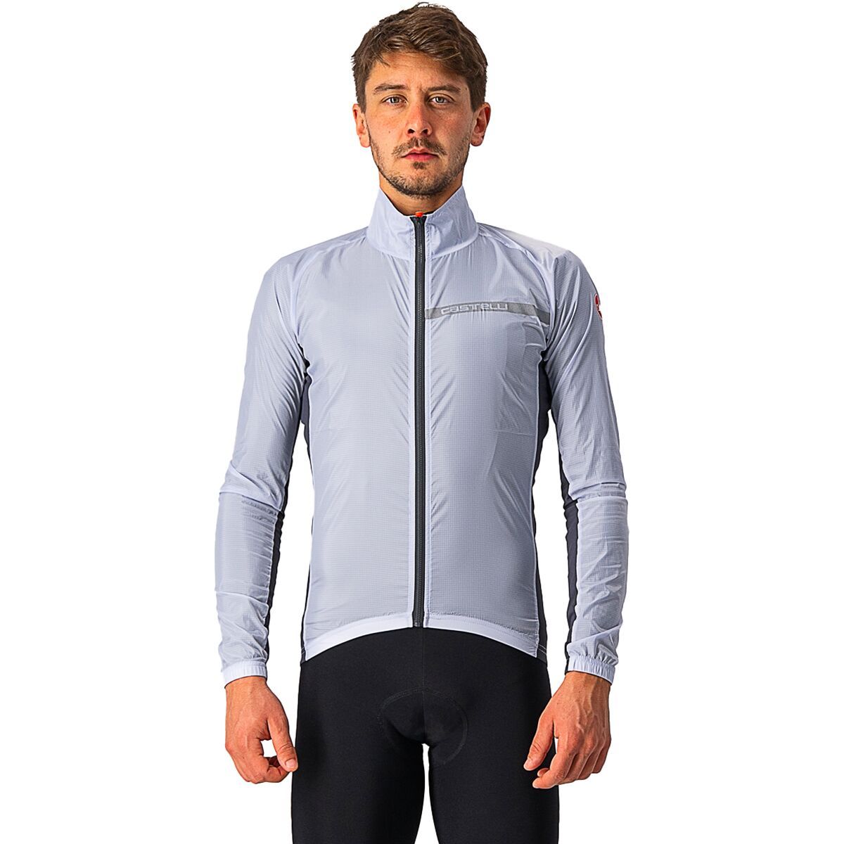 Image of Castelli Squadra Stretch Jacket - Men's Silver Gray/Dark Gray, S