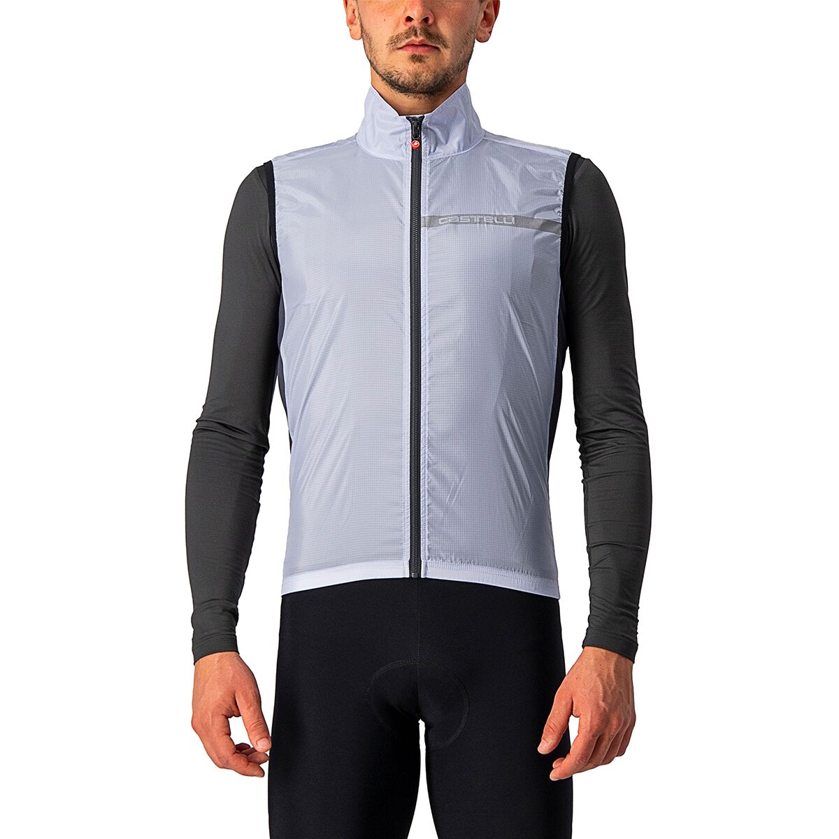 Image of Castelli Squadra Stretch Vest - Men's Silver Gray/Dark Gray, S