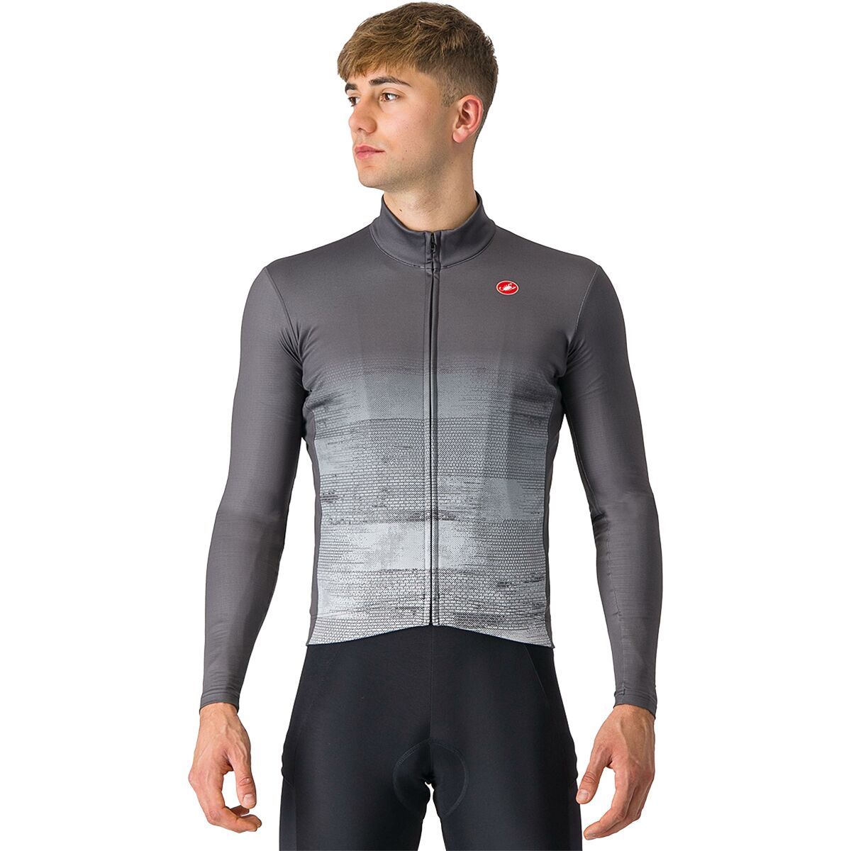 Castelli Unlimited Thermal Jersey - Men's Dark Gray/Silver Gray, XXL