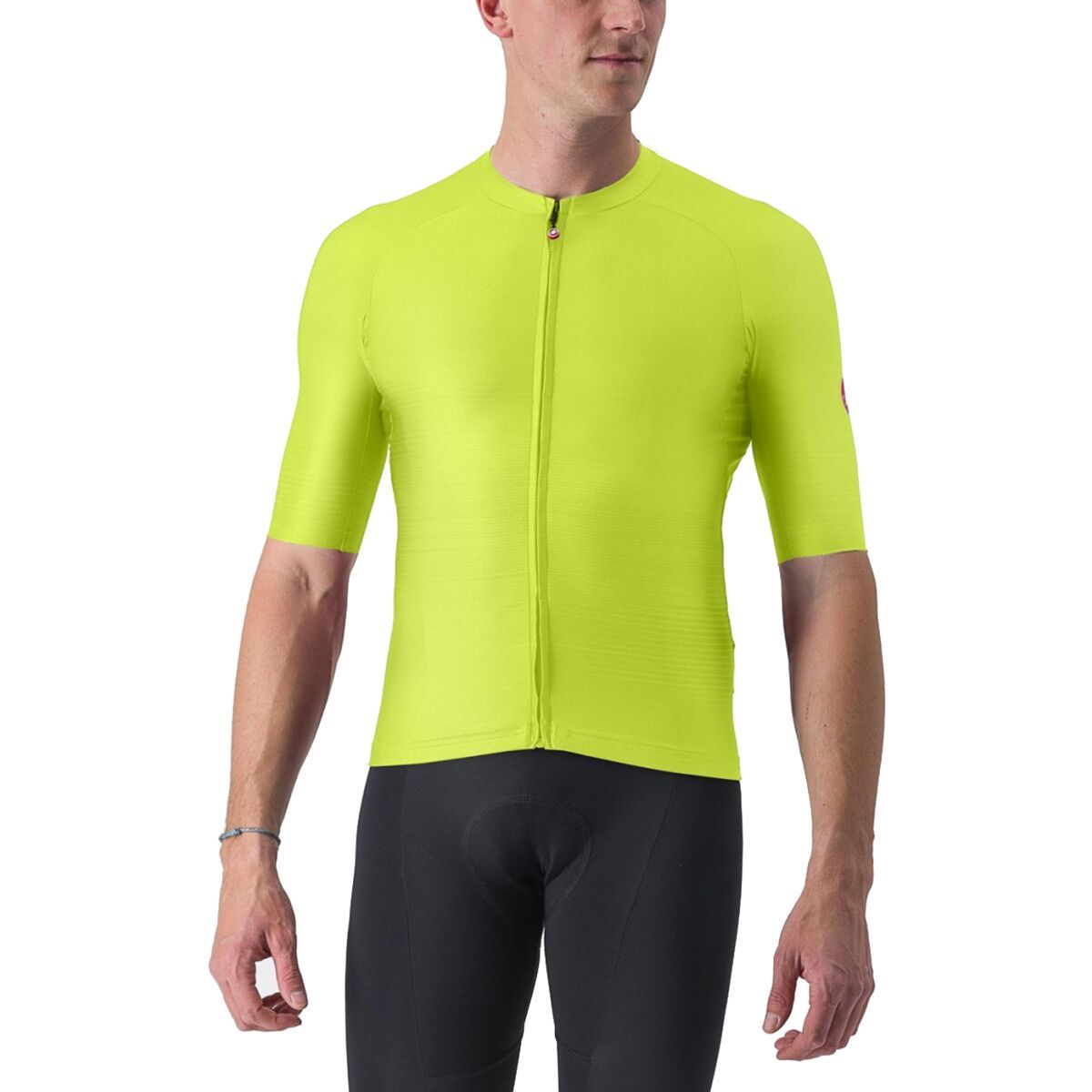 Castelli Aero Race 6.0 Full-Zip Jersey - Men's Electric Lime, M