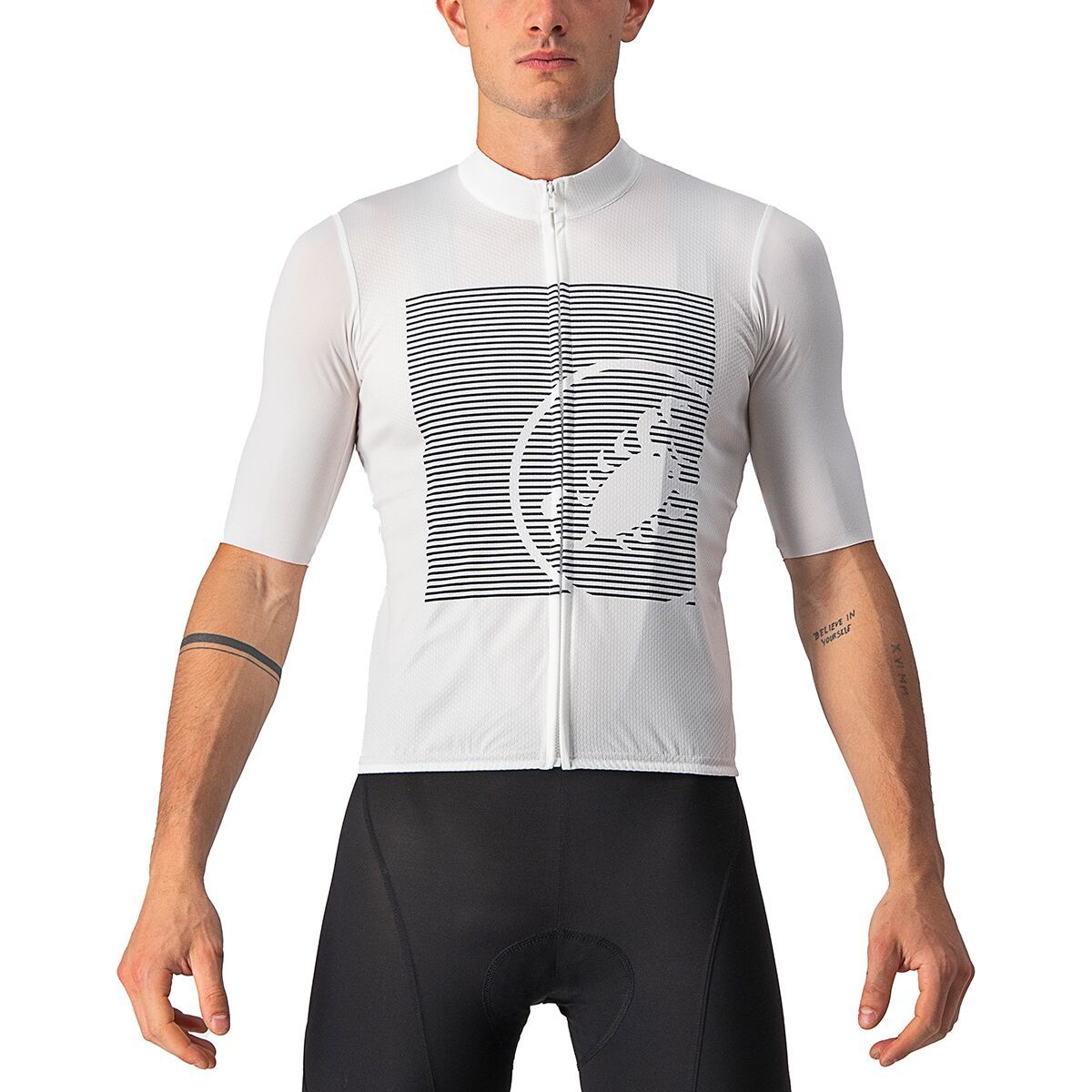 Castelli Bagarre Jersey - Men's Ivory/Savile Blue, XS