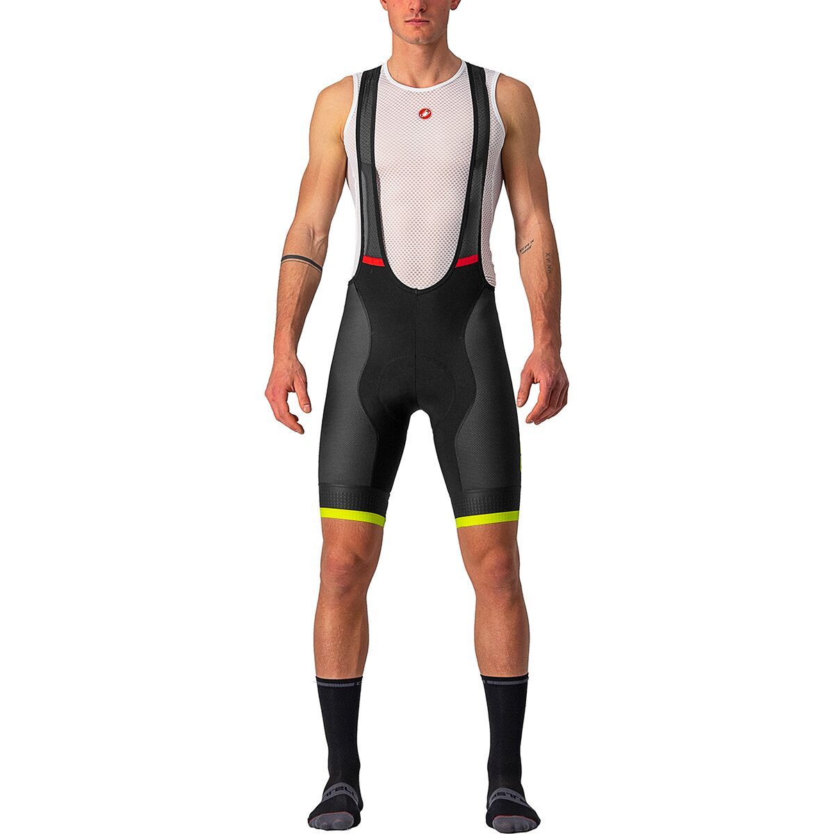 Castelli Competizione Kit Bib Short - Men's Black/Electric Lime, XXL