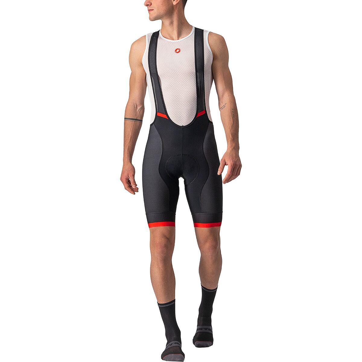 Castelli Competizione Kit Bib Short - Men's Black/Red, L