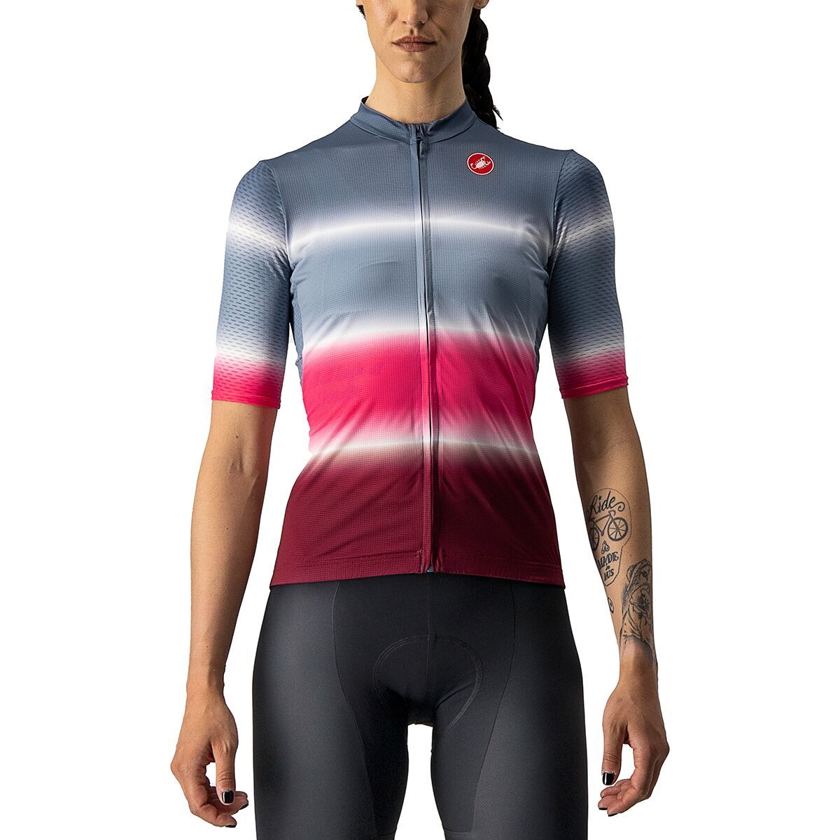 Castelli Dolce Jersey - Women's Light Steel Blue/Bordeaux, L